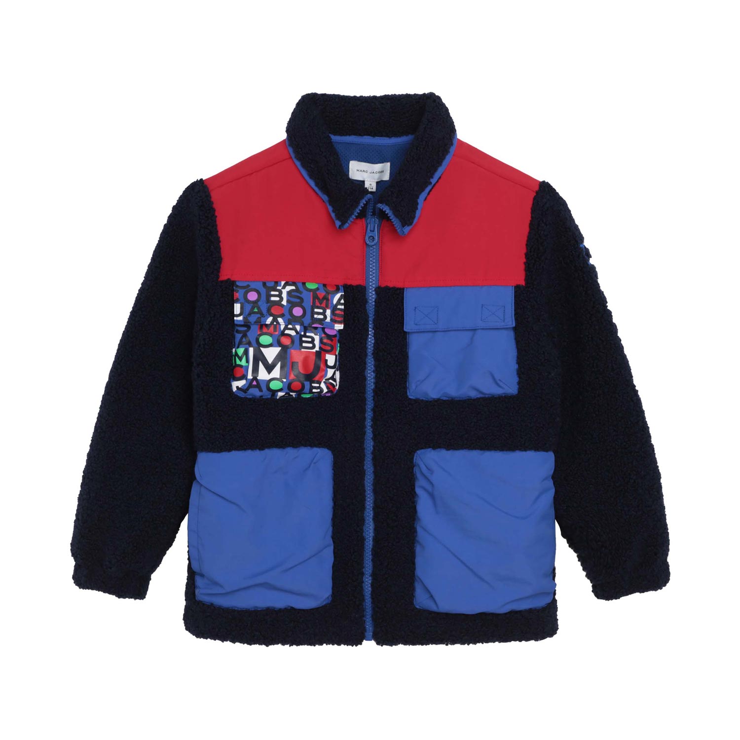 GIACCA DI PILE BLU SCURO E MULTICOLOR BAMBINO - annameglio.com abbigliamento moda