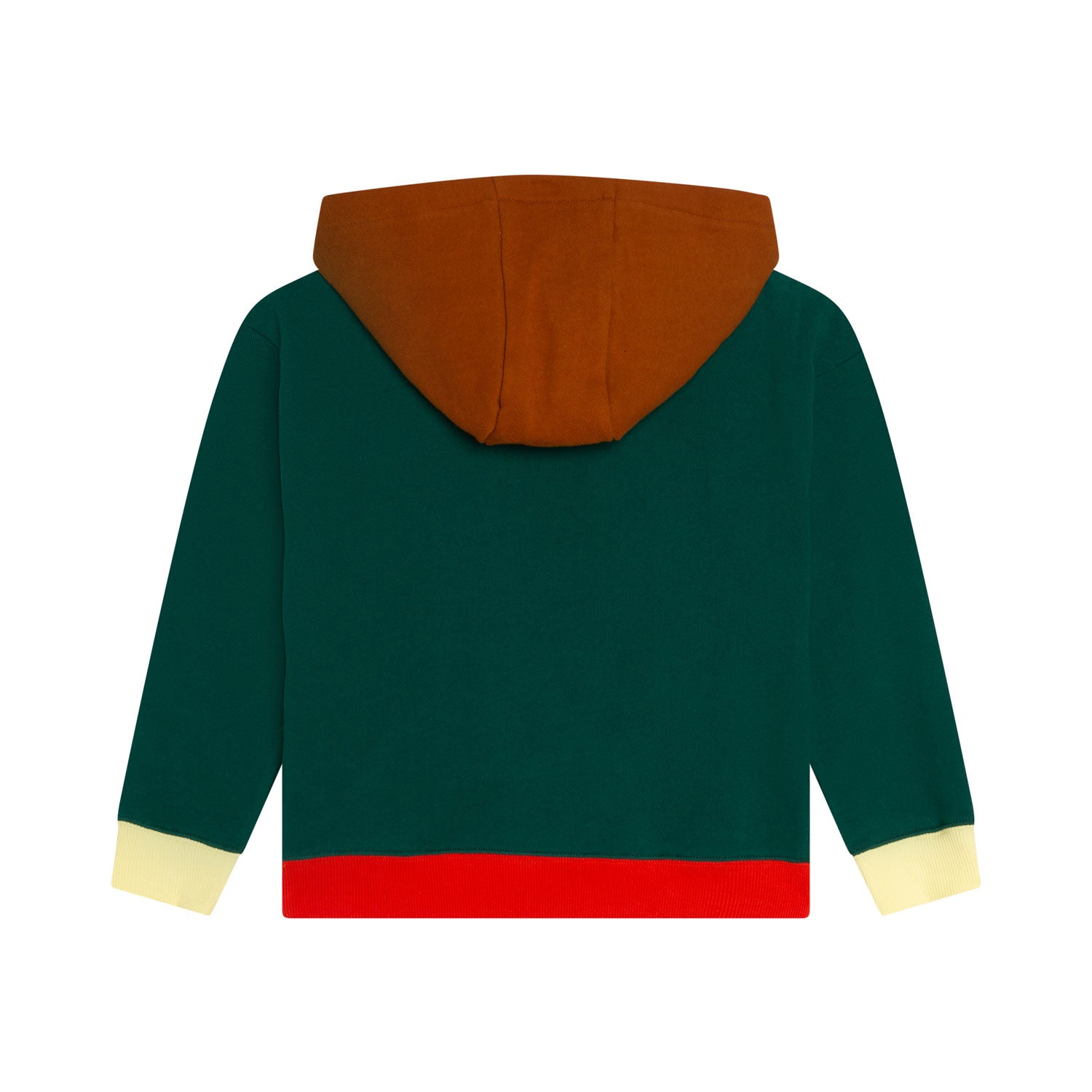 FELPA VERDE E MULTICOLOR CON CAPPUCCIO BAMBINO - annameglio.com abbigliamento moda