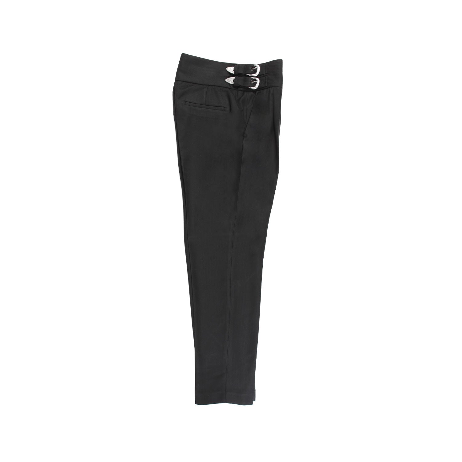 PANTALONE NERO CON FIBBIE BAMBINA E TEENAGER - annameglio.com abbigliamento moda