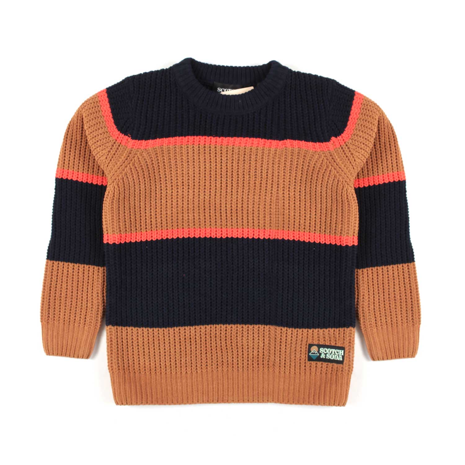 MAGLIONE BLU E CAMMELLO BAMBINO E TEENAGER - annameglio.com abbigliamento moda