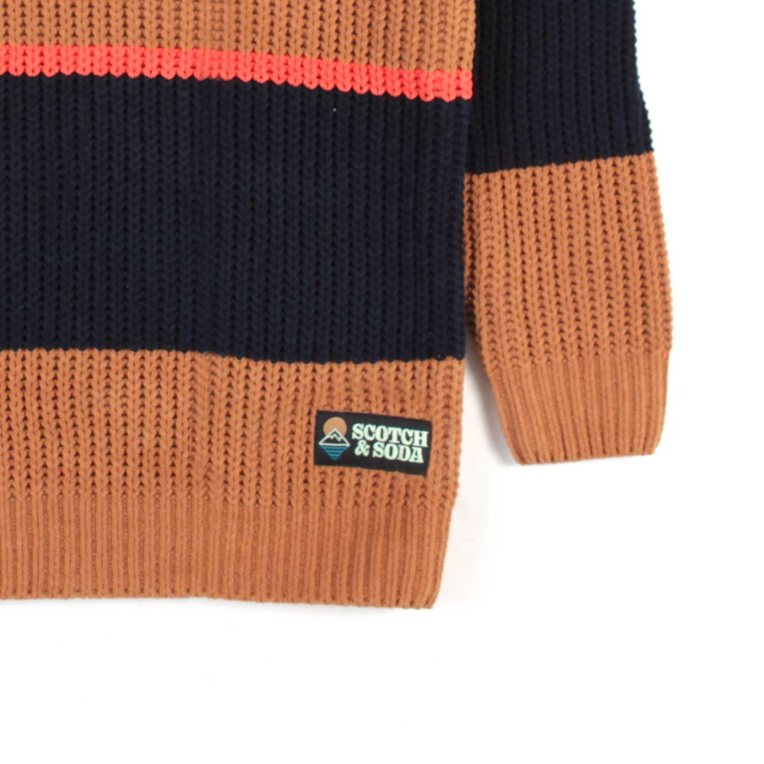 MAGLIONE BLU E CAMMELLO BAMBINO E TEENAGER - annameglio.com abbigliamento moda