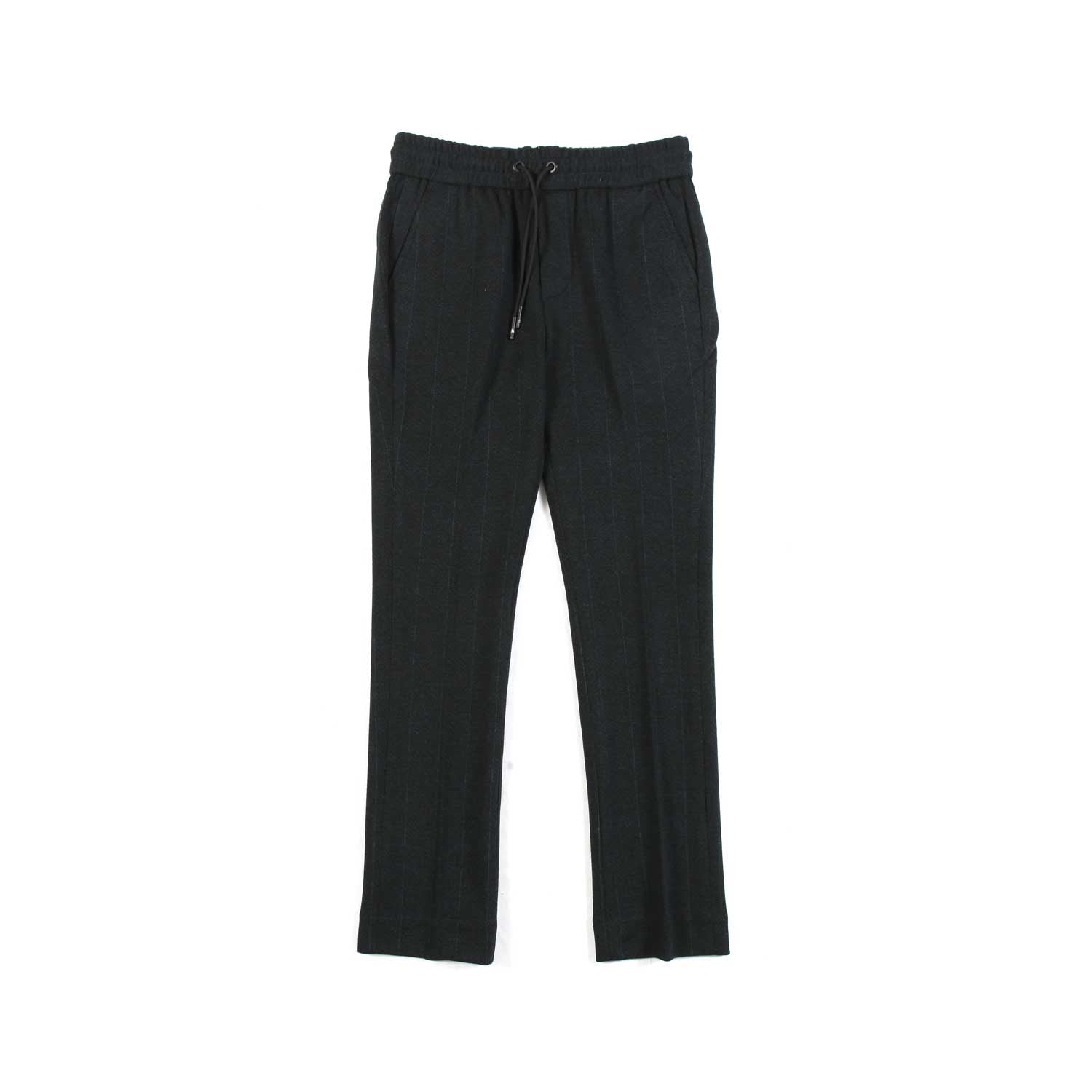 PANTALONE UNISEX NERO SPIGATO VERDE - annameglio.com abbigliamento moda