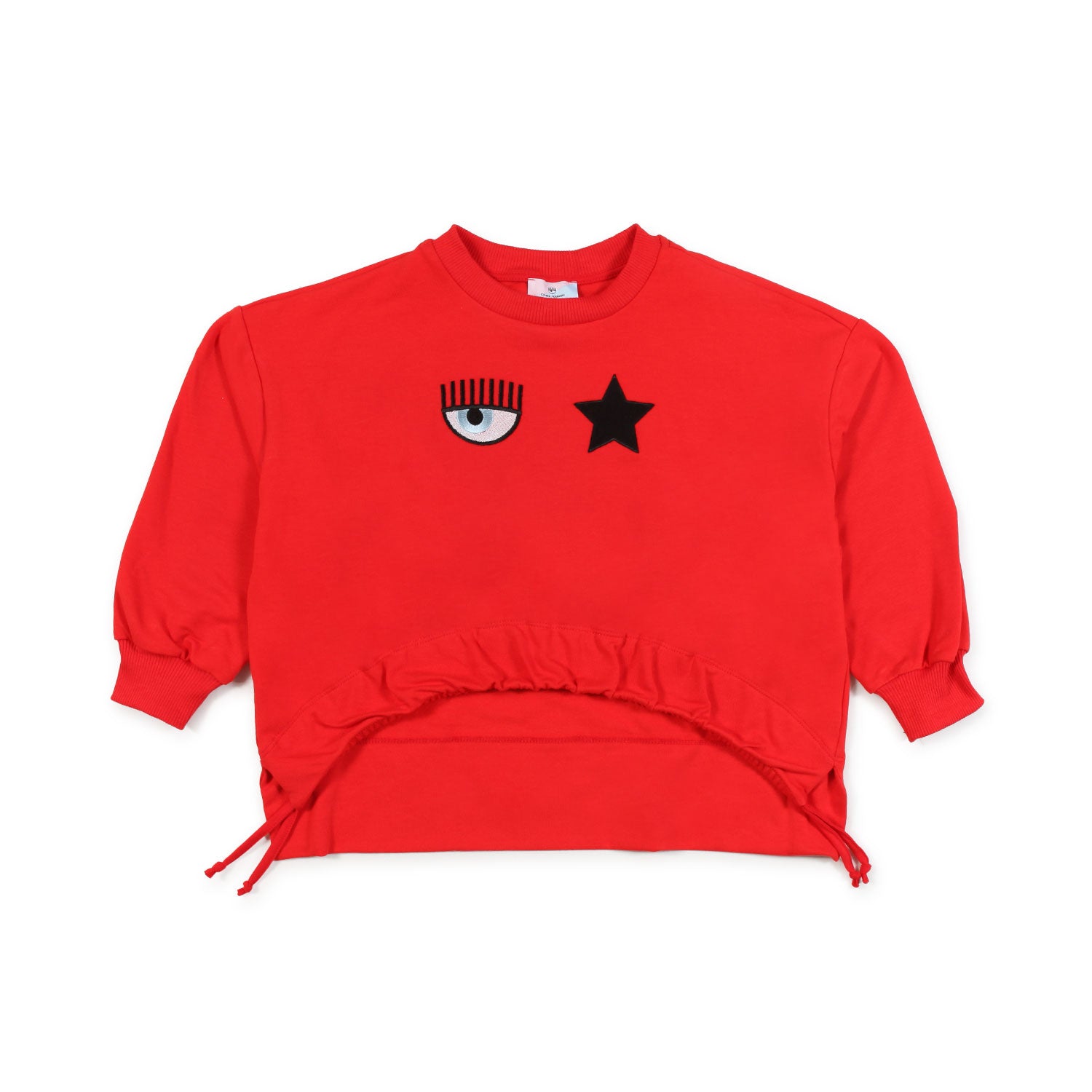 FELPA ROSSA EYE STAR CON COULISSE BAMBINA - annameglio.com abbigliamento moda