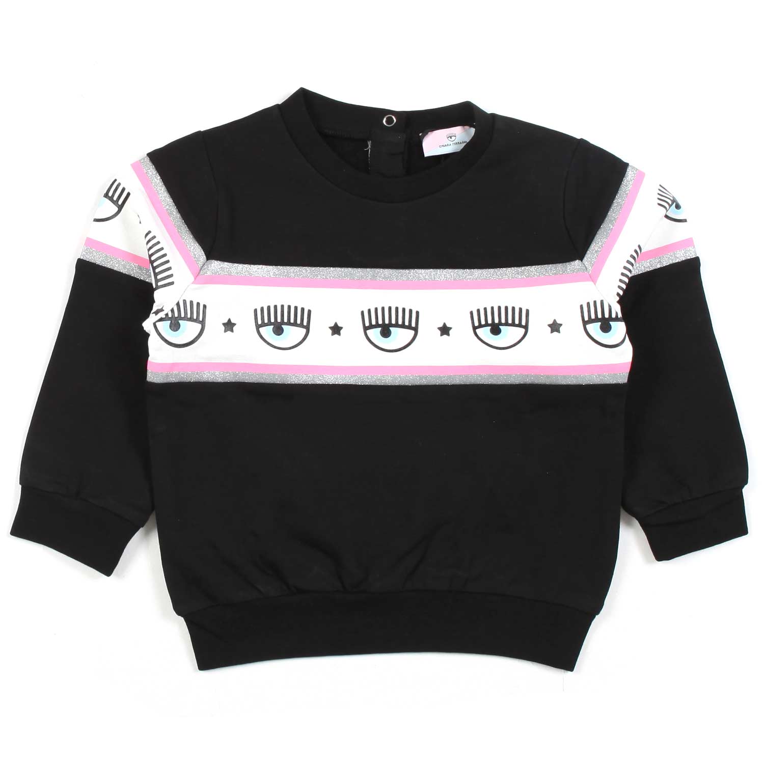 FELPA LOGOMANIA NERA BIMBA - annameglio.com abbigliamento moda