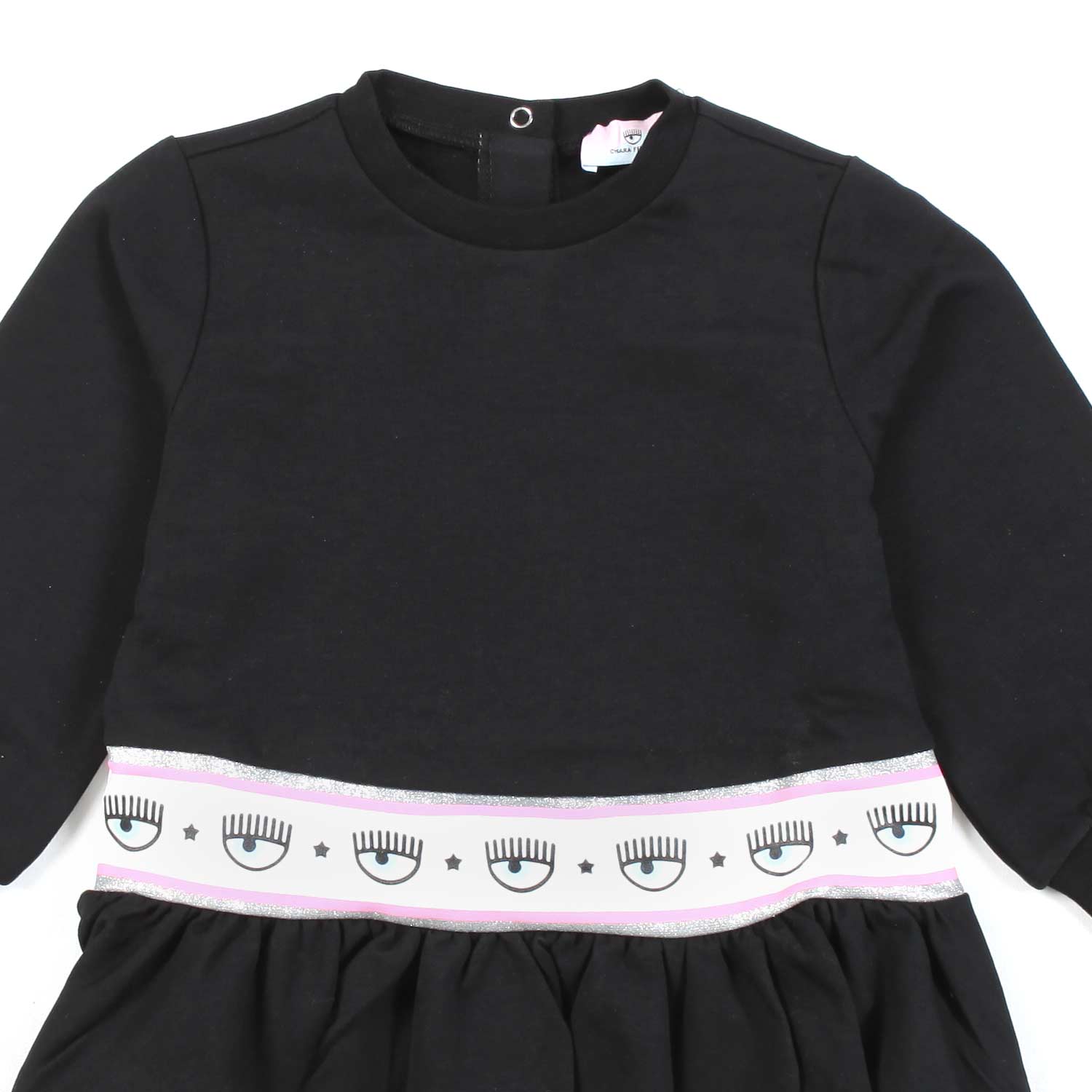MINI ABITO LOGOMANIA NERO BIMBA - annameglio.com abbigliamento moda