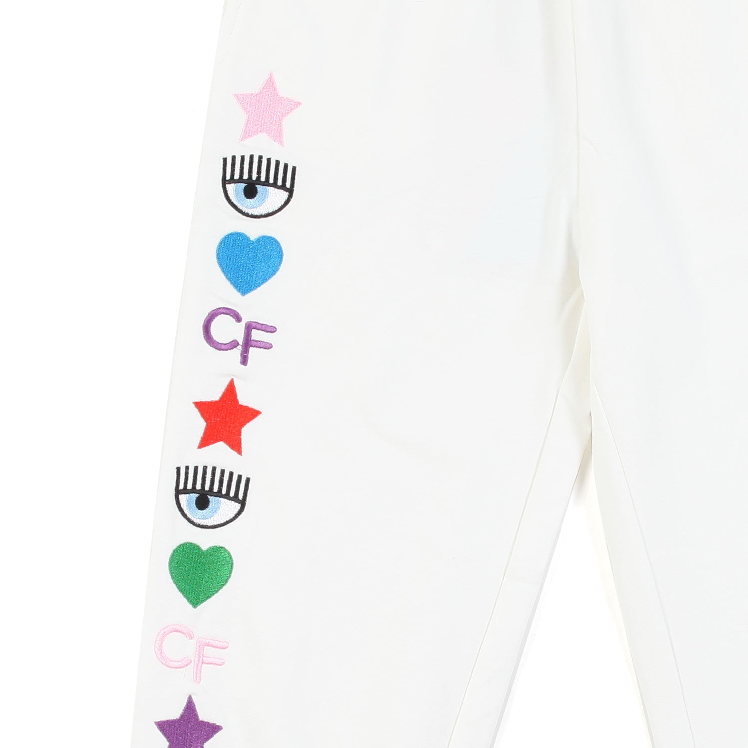 PANTALONE IN FELPA EYE STAR BIANCO BAMBINA - annameglio.com abbigliamento moda