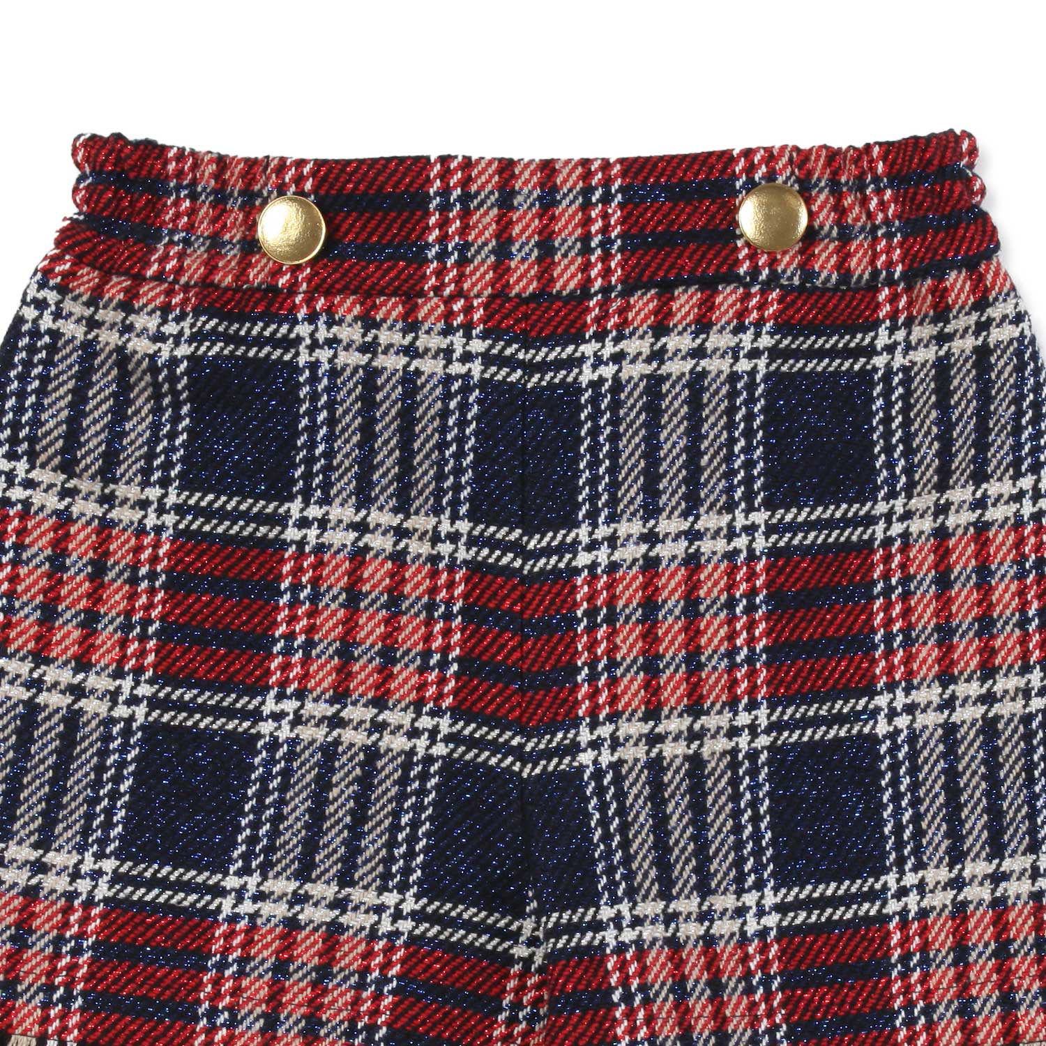 SHORTS TARTAN ROSSI E BLU BAMBINA - annameglio.com abbigliamento moda