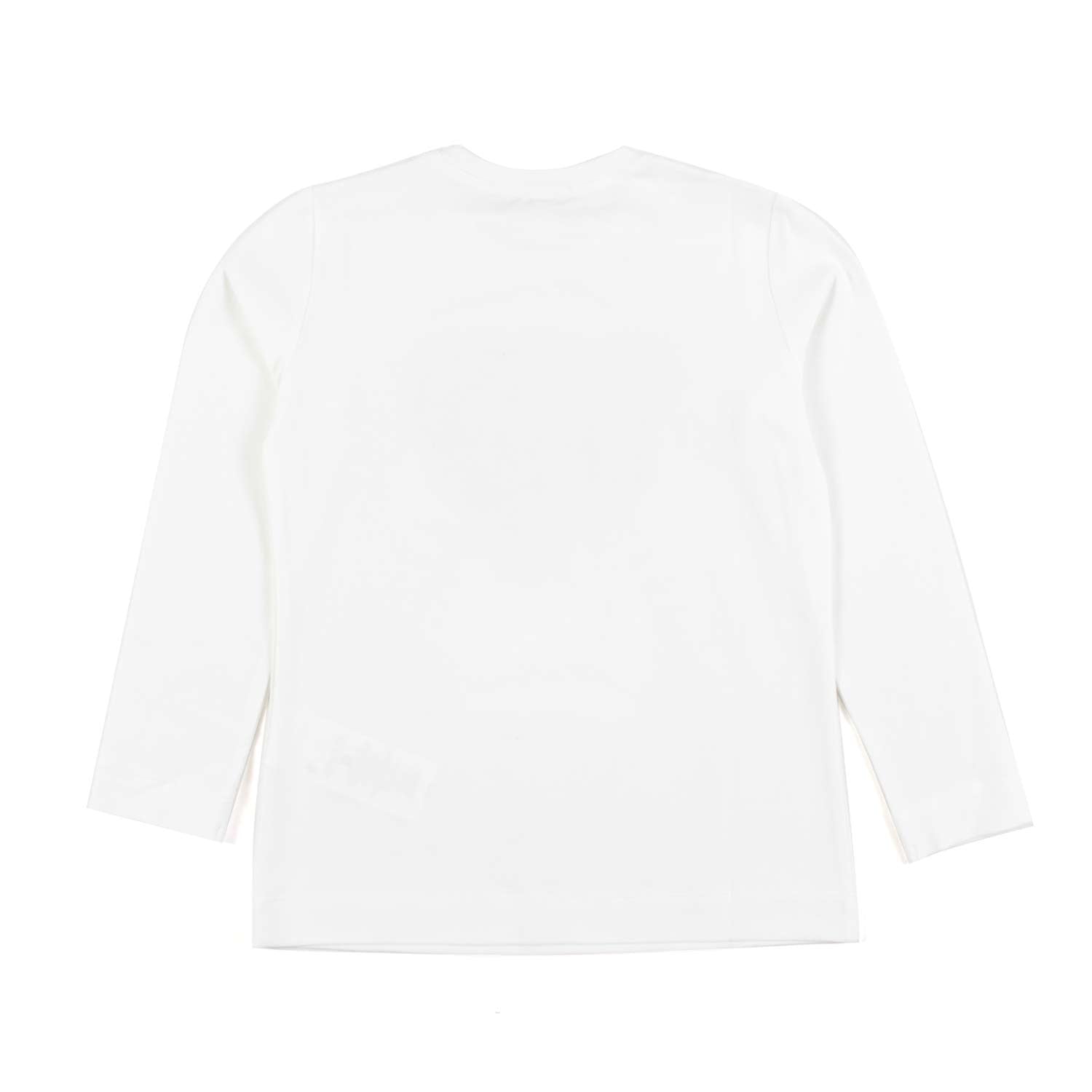 T-SHIRT MANICA LUNGA BIANCO PANNA CON ORSACCHIOTTA - annameglio.com abbigliamento moda