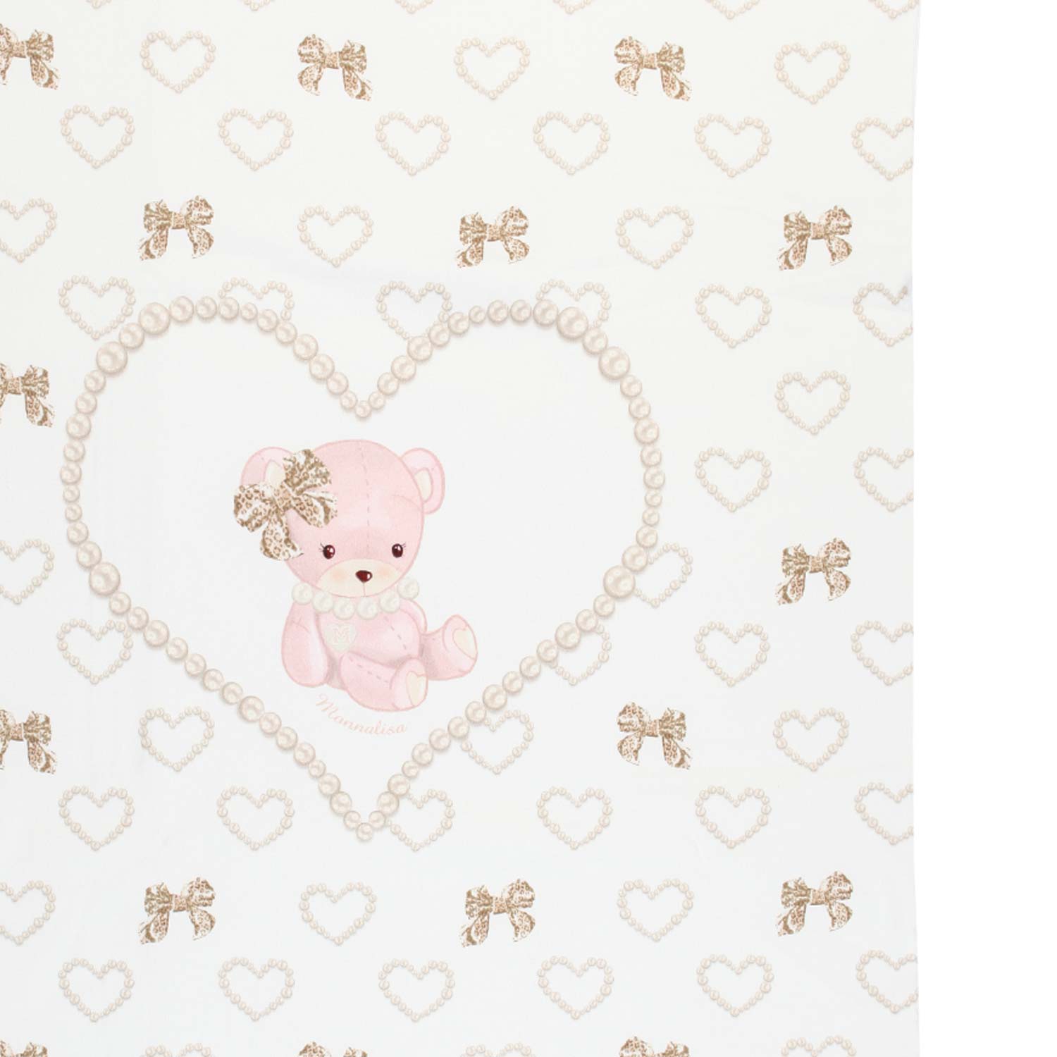 COPERTA PANNA E ROSA CHIARO CON ORSETTO - annameglio.com abbigliamento moda