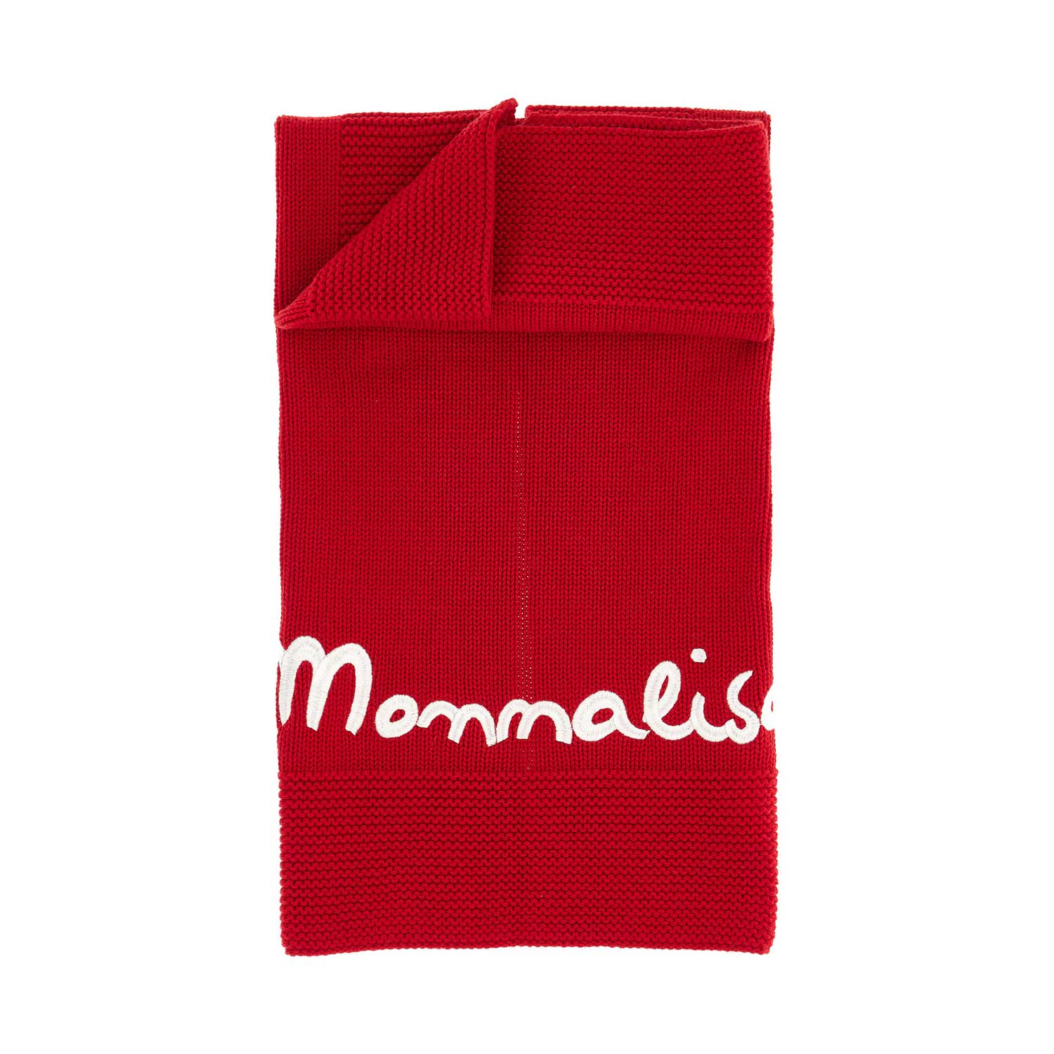 COPERTA TRICOT RICAMATA ROSSO RUBINO - annameglio.com abbigliamento moda