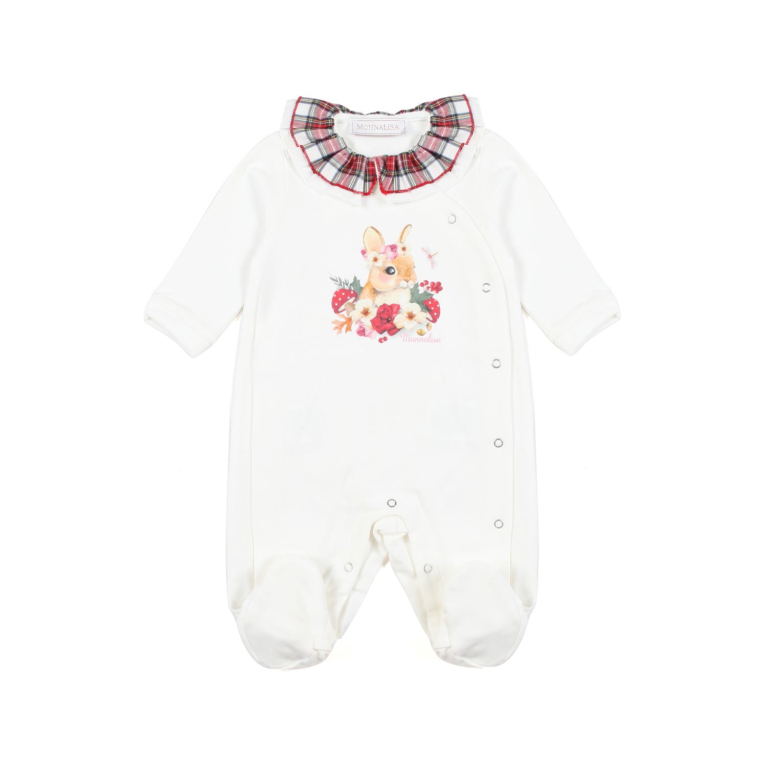 TUTINA BIANCA CON COLLETTO TARTAN - annameglio.com abbigliamento moda