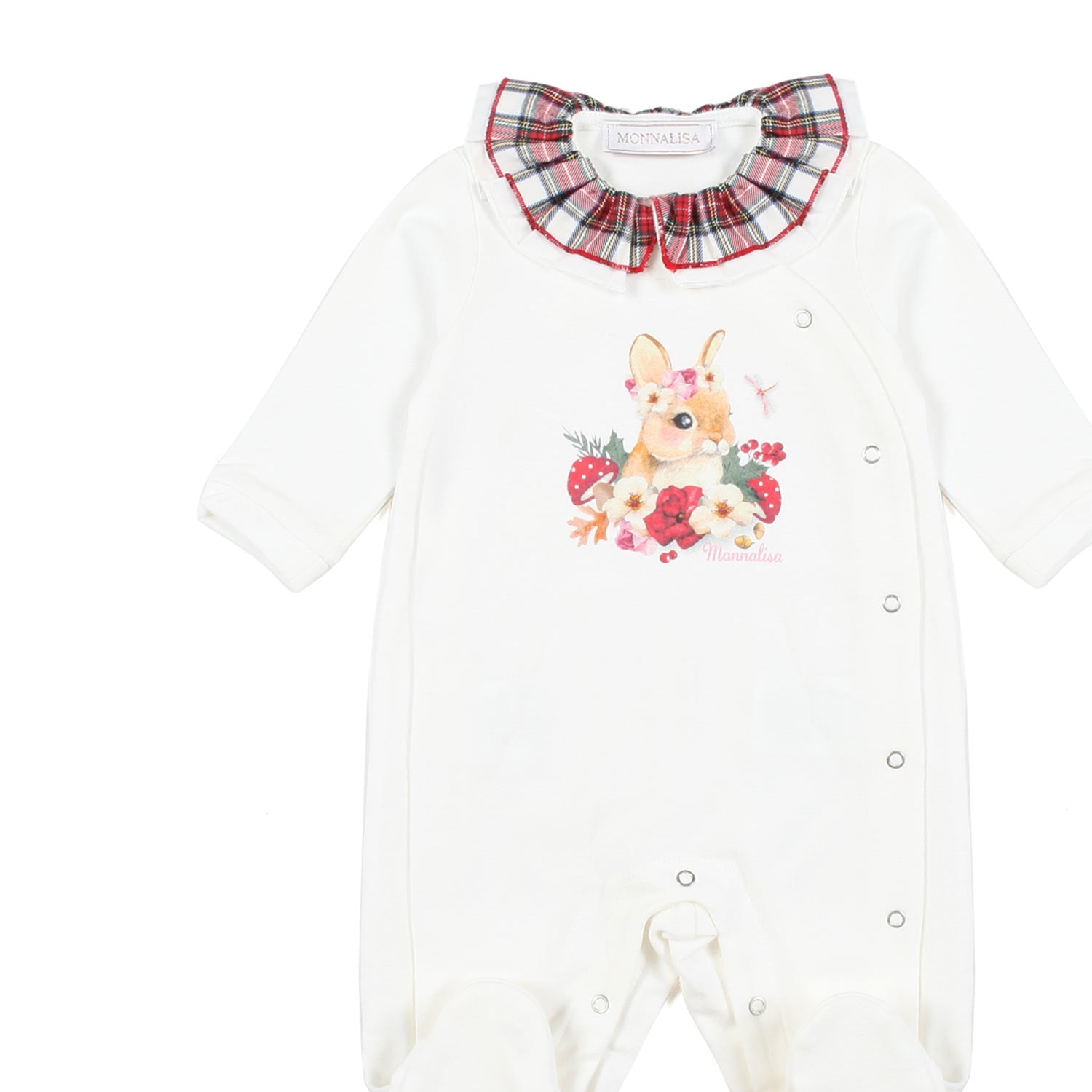 TUTINA BIANCA CON COLLETTO TARTAN - annameglio.com abbigliamento moda