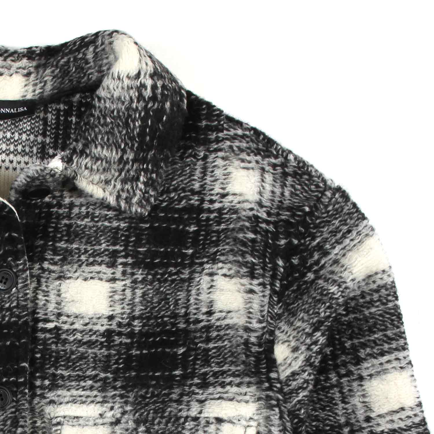 GIACCA CAMICIA A QUADRI BIANCA E NERA - annameglio.com abbigliamento moda