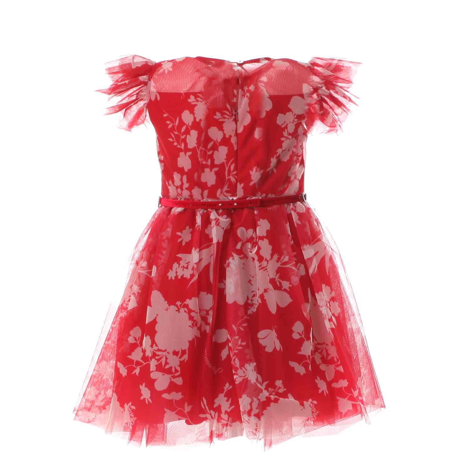 ABITO TULLE RAMAGE ROSSO BAMBINA - annameglio.com abbigliamento moda
