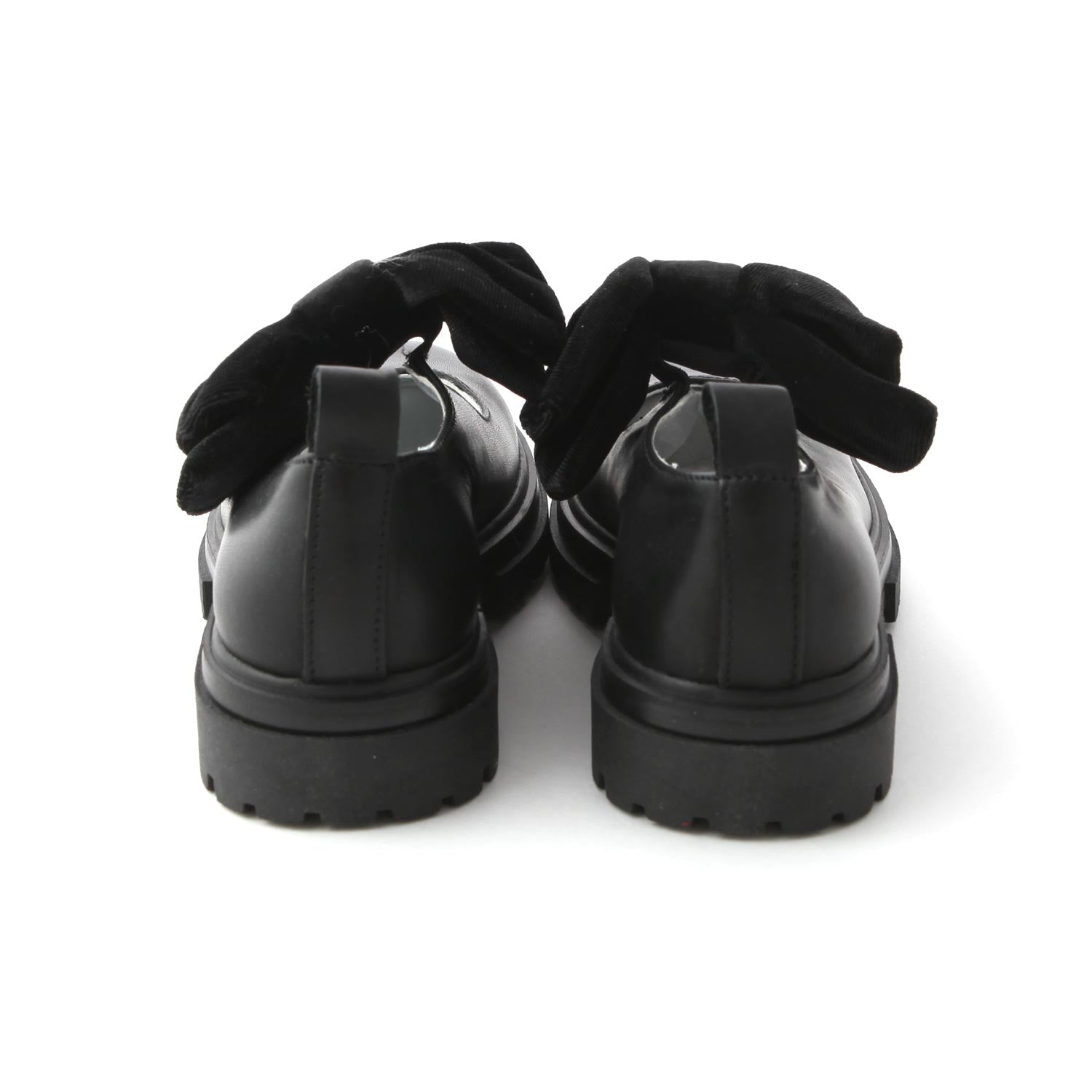 BALLERINE NAPPA NERE CON MAXIFIOCCO BAMBINA - annameglio.com abbigliamento moda