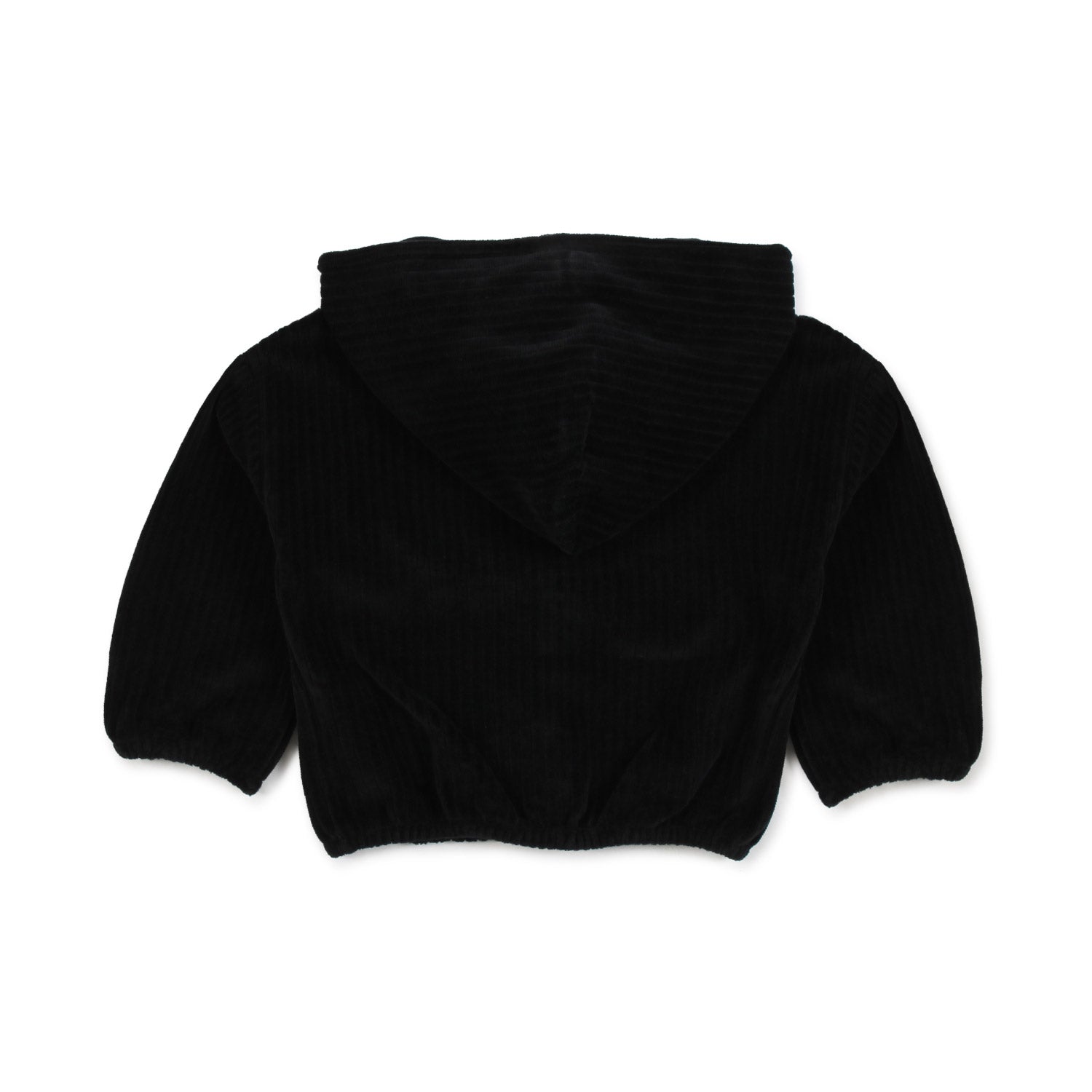 CARDIGAN NERO DI VELLUTO CON CAPPUCCIO - annameglio.com abbigliamento moda