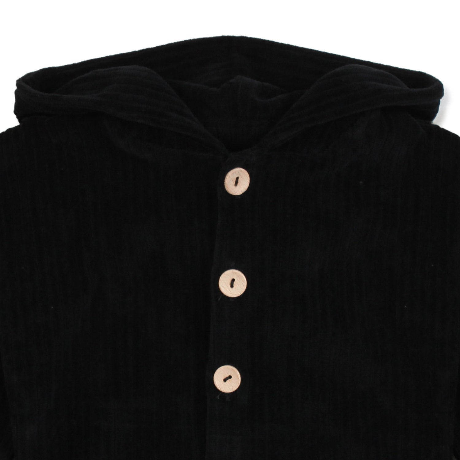 CARDIGAN NERO DI VELLUTO CON CAPPUCCIO - annameglio.com abbigliamento moda