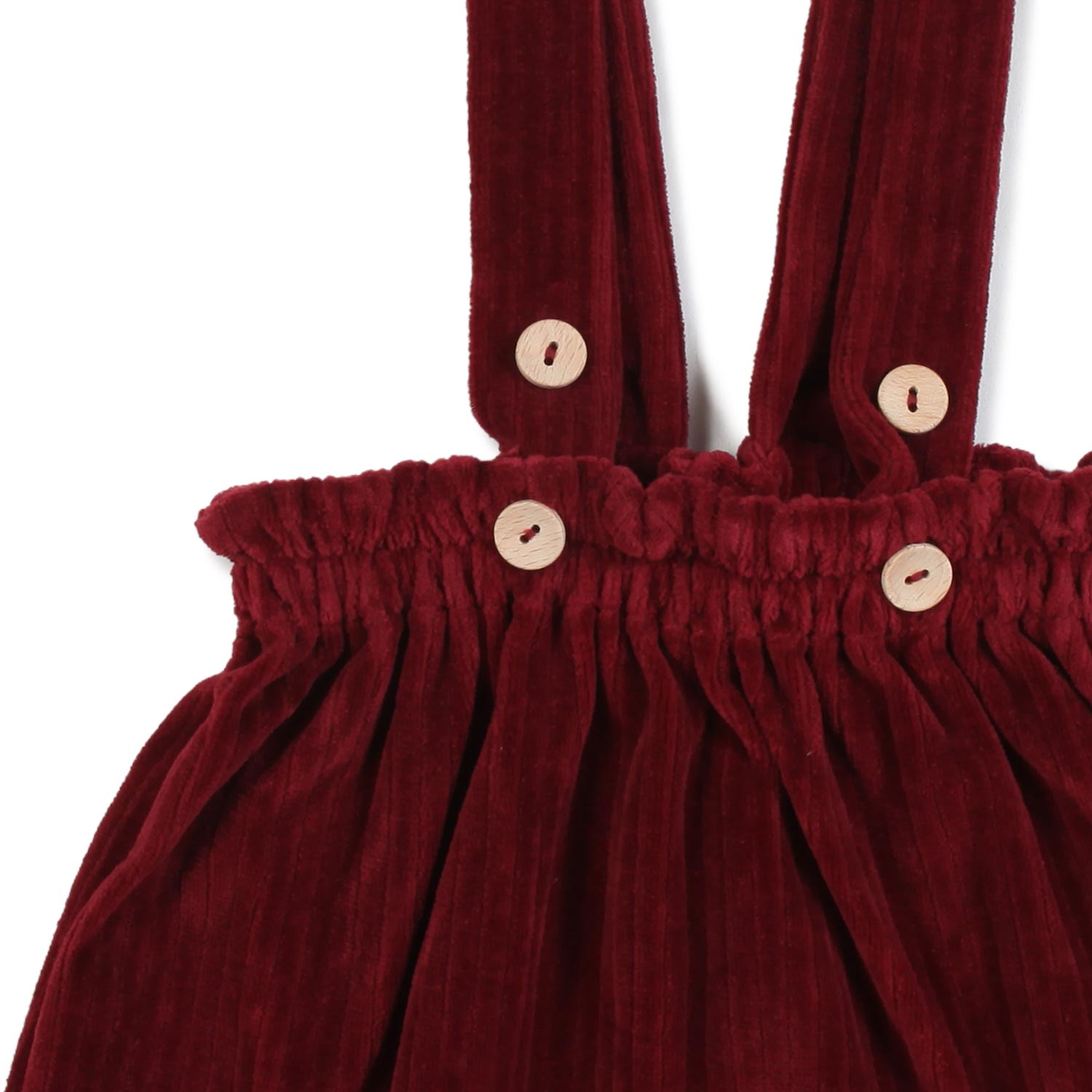 GONNA SALOPETTE BORDEAUX DI VELLUTO BIMBA - annameglio.com abbigliamento moda