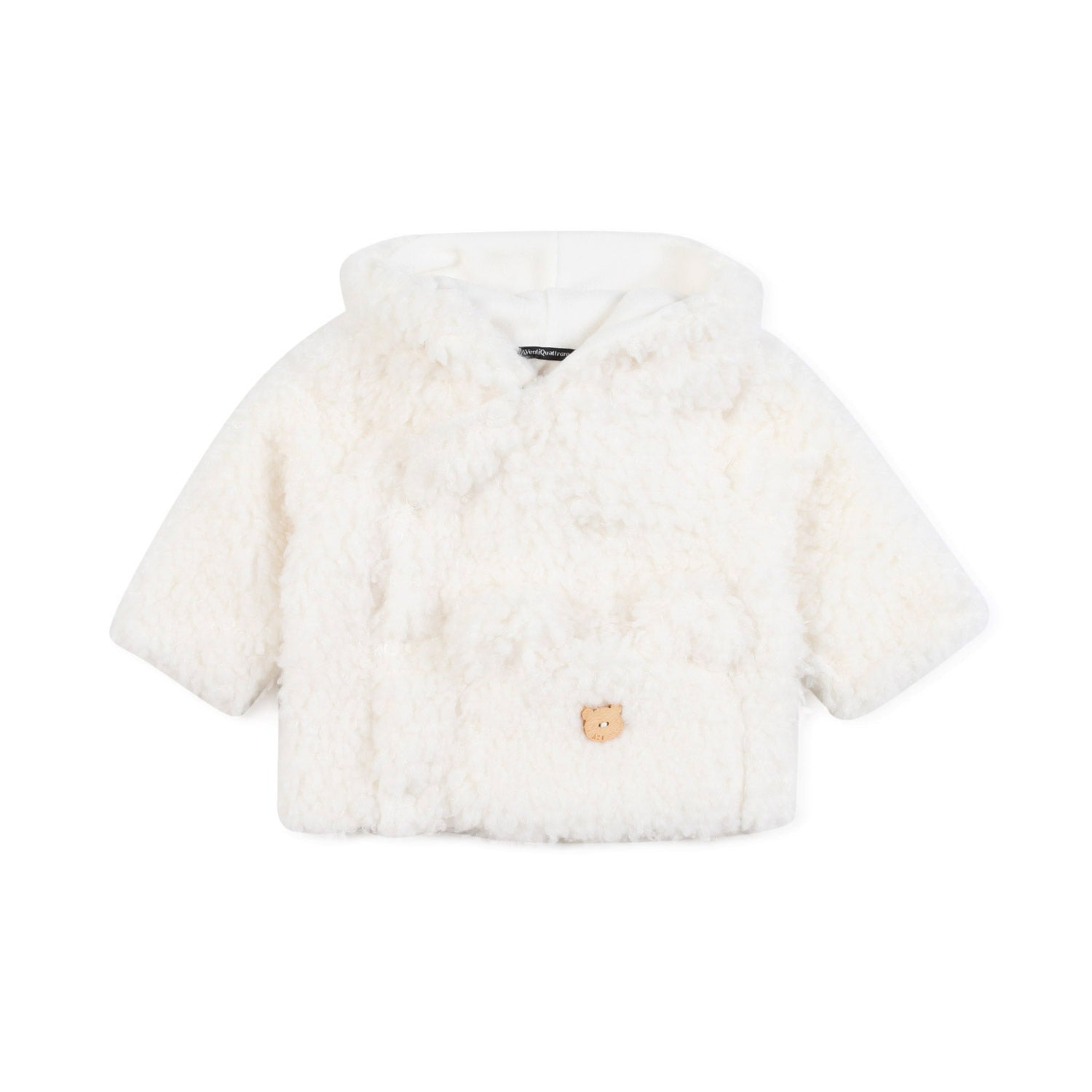 CAPPOTTINO BOUCLE BIANCO LATTE BIMBO E BIMBA - annameglio.com abbigliamento moda