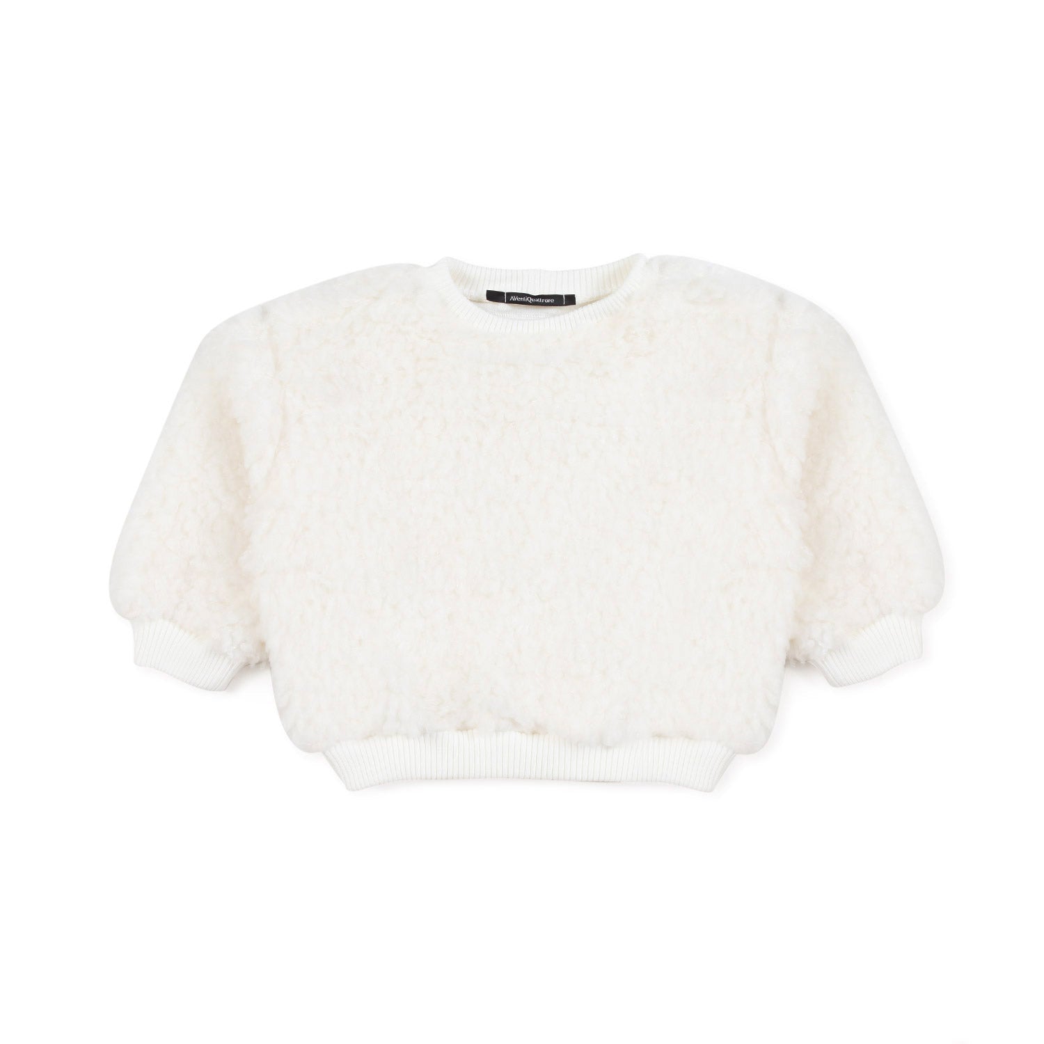 PULLOVER BOUCLE BIANCO LATTE BIMBO E BIMBA - annameglio.com abbigliamento moda