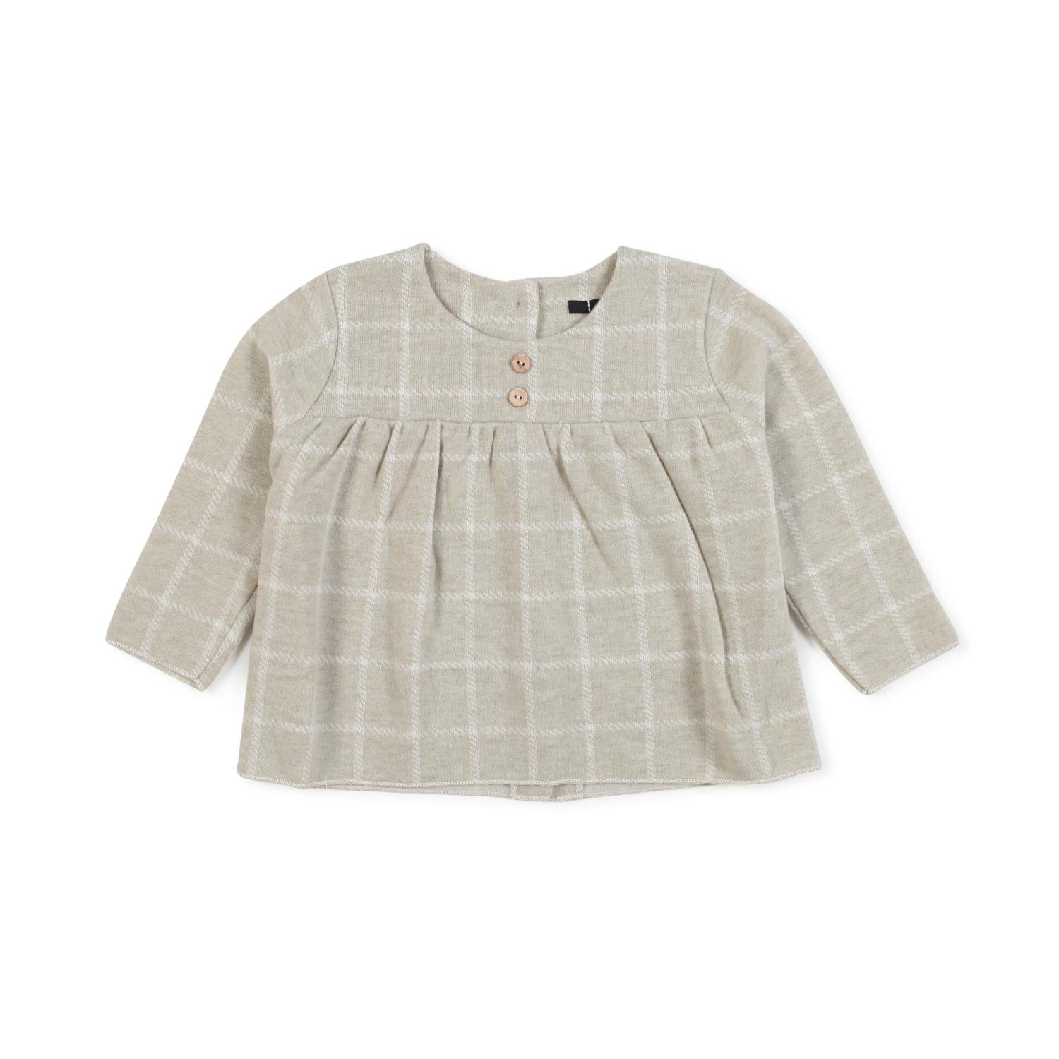 BLUSA BEIGE A QUADRI BIMBA - annameglio.com abbigliamento moda
