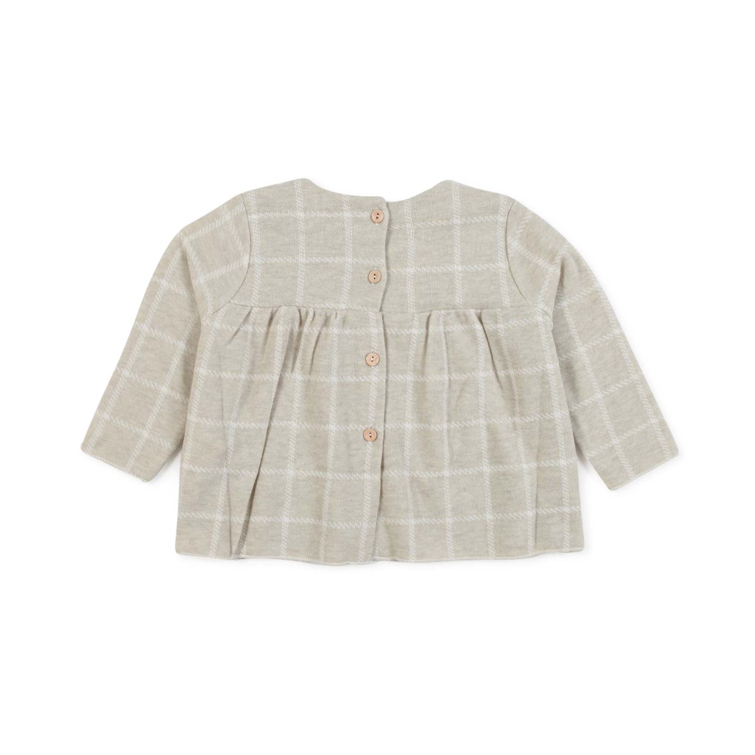 BLUSA BEIGE A QUADRI BIMBA - annameglio.com abbigliamento moda