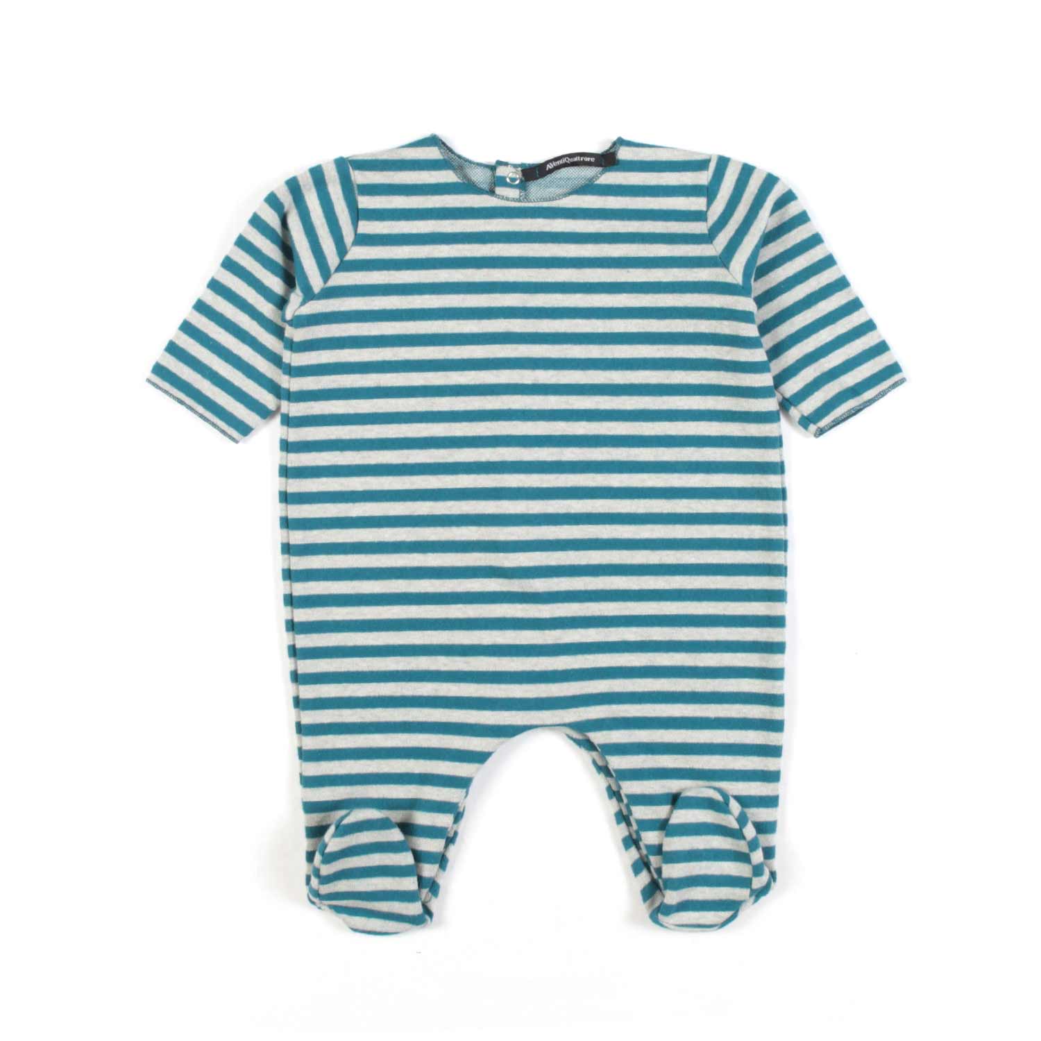 TUTINA UNISEX GRIGIA E VERDE PETROLIO A RIGHE - annameglio.com abbigliamento moda