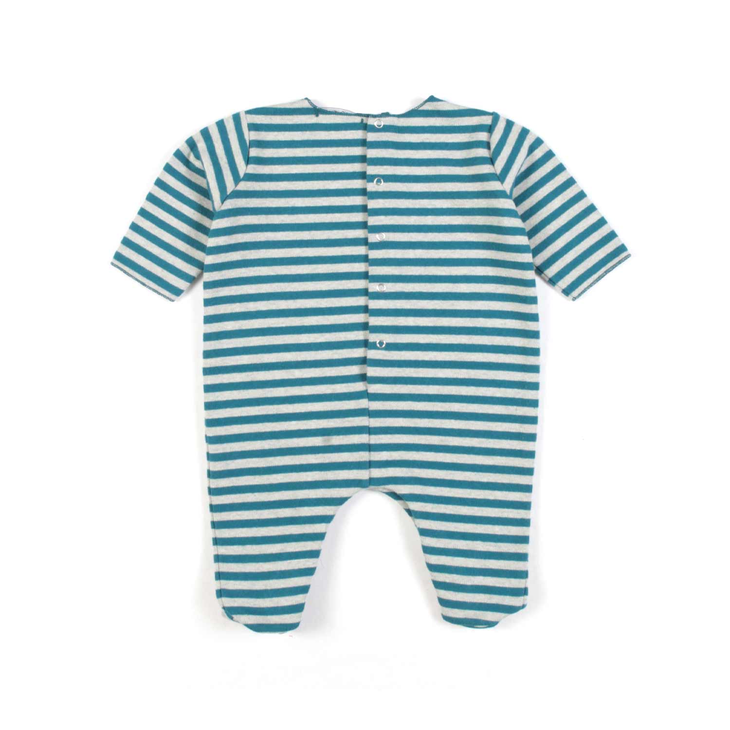 TUTINA UNISEX GRIGIA E VERDE PETROLIO A RIGHE - annameglio.com abbigliamento moda