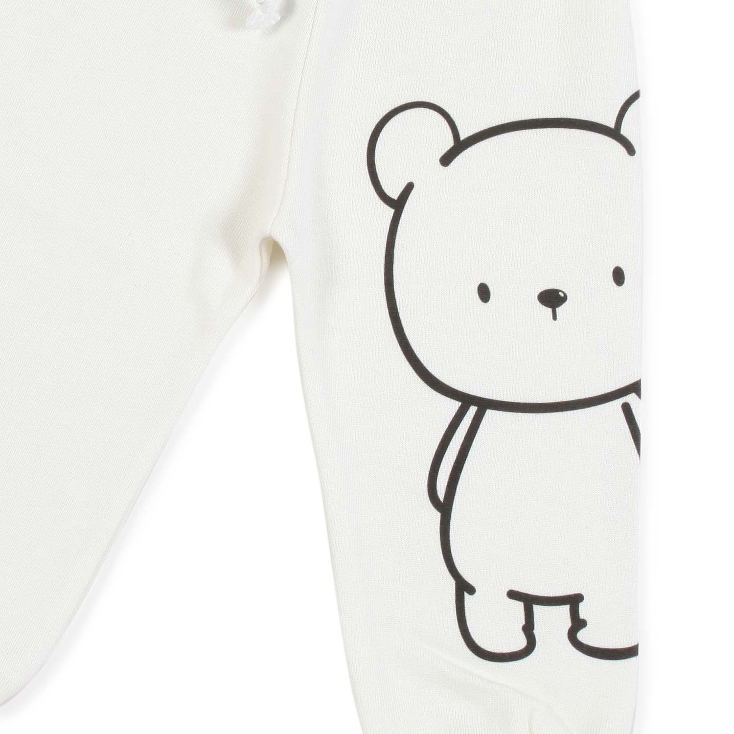 PANTALONE BIANCO DI FELPA CON STAMPA ORSETTO NERA - annameglio.com abbigliamento moda