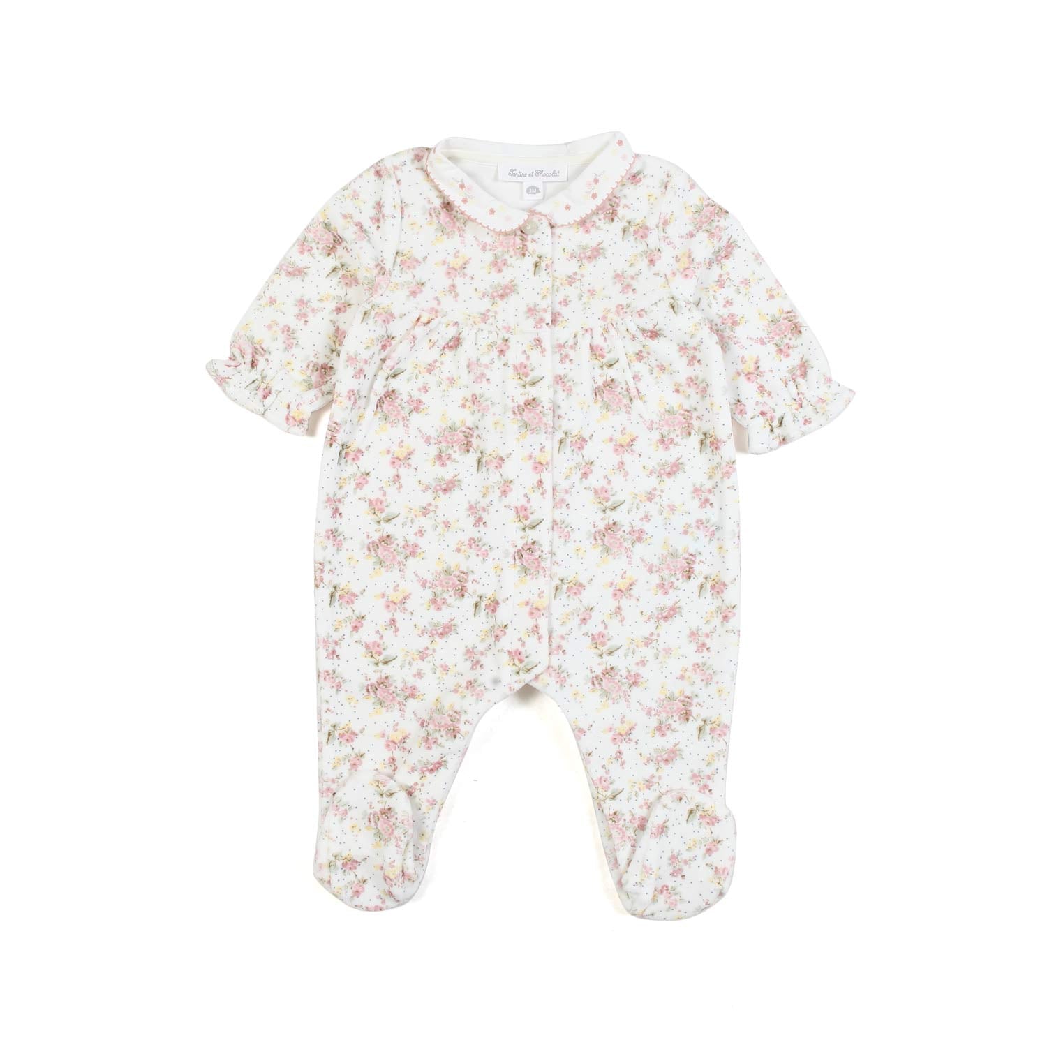 TUTINA FLOREALE BIANCA E MULTICOLOR NEONATA - annameglio.com abbigliamento moda