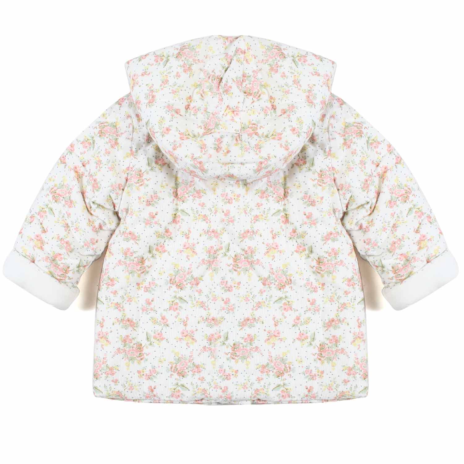 CAPPOTTINO FLOREALE BIANCO E MULTICOLOR NEONATA - annameglio.com abbigliamento moda