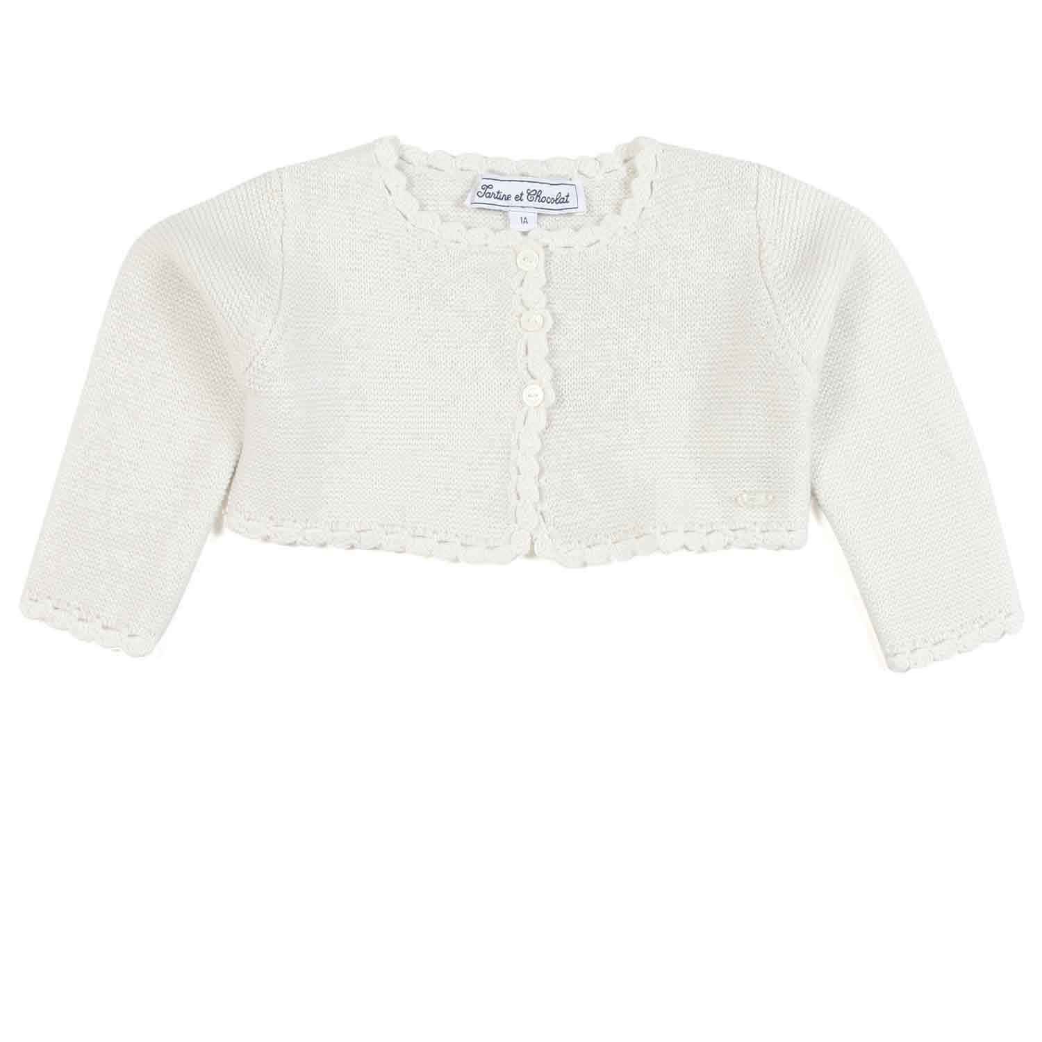 CARDIGAN COPRISPALLE BIANCO CALDO BIMBA E NEONATA - annameglio.com abbigliamento moda