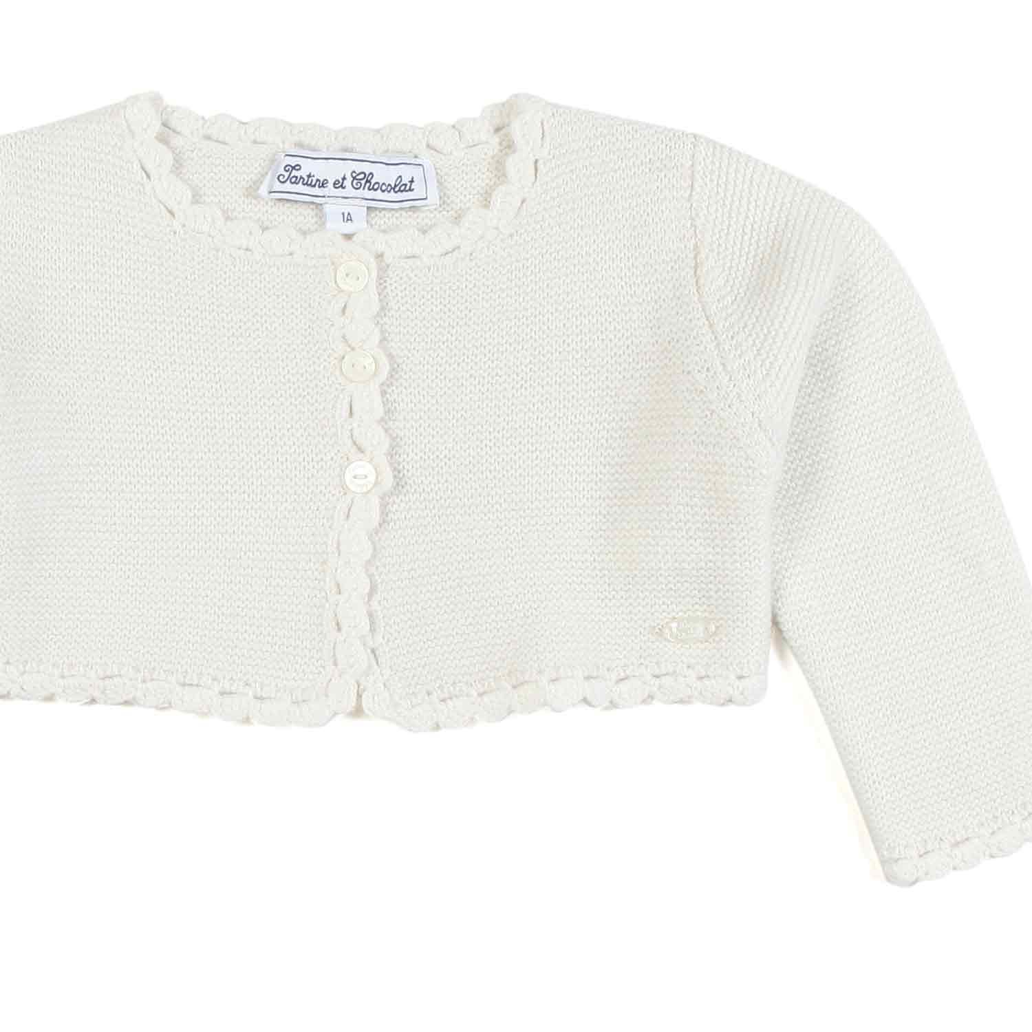 CARDIGAN COPRISPALLE BIANCO CALDO BIMBA E NEONATA - annameglio.com abbigliamento moda
