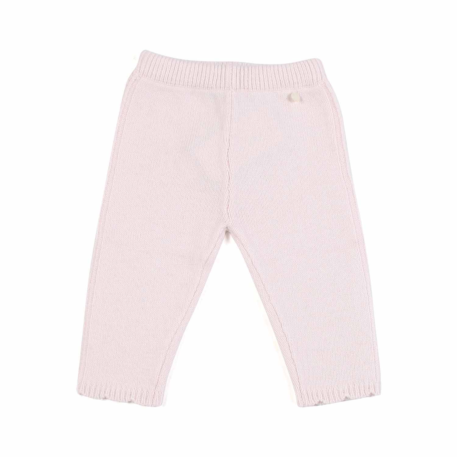 PANTALONE ROSA PALLIDO MISTO LANA NEONATA - annameglio.com abbigliamento moda