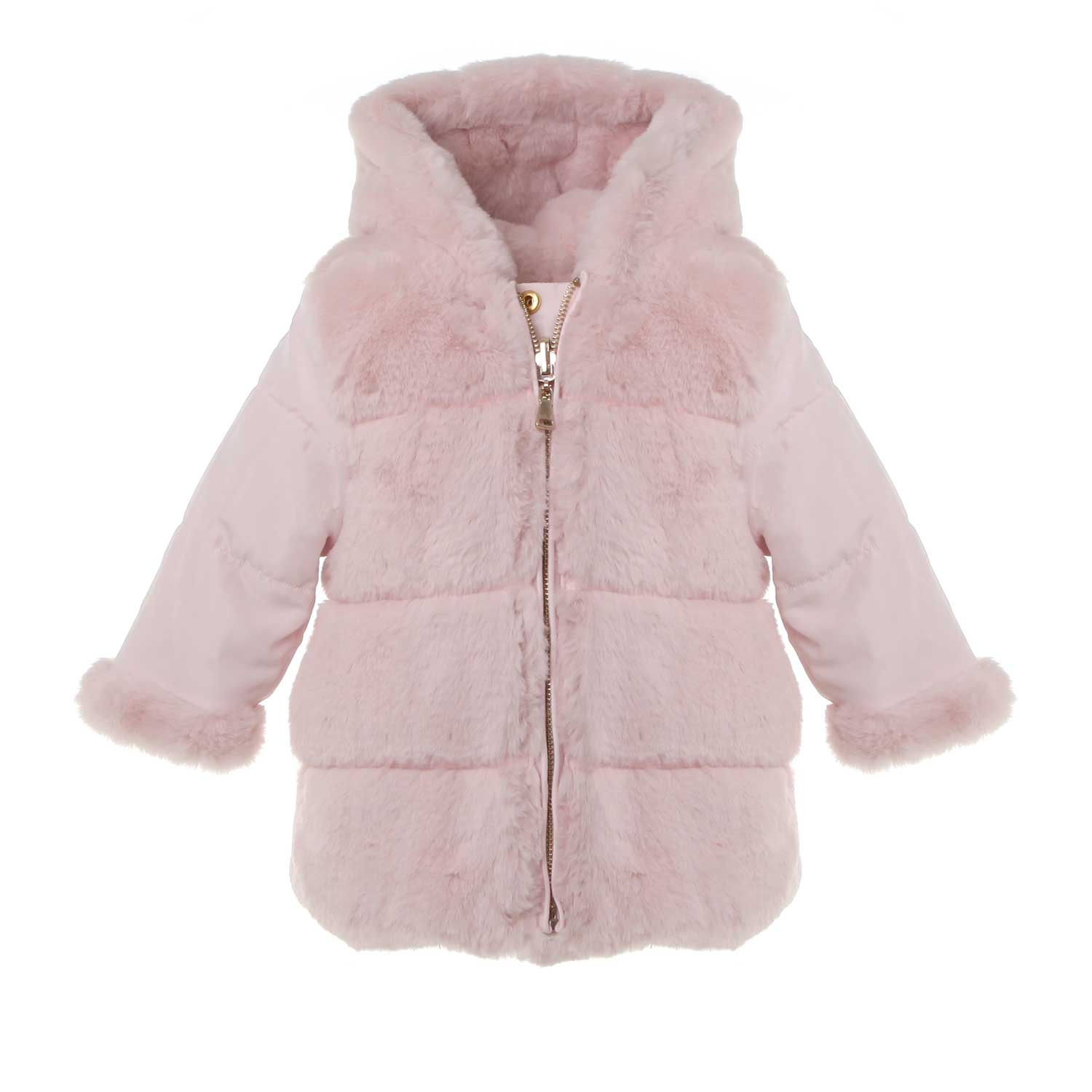 CAPPOTTINO ECO FUR REVERSIBILE BIMBA E NEONATA - annameglio.com abbigliamento moda