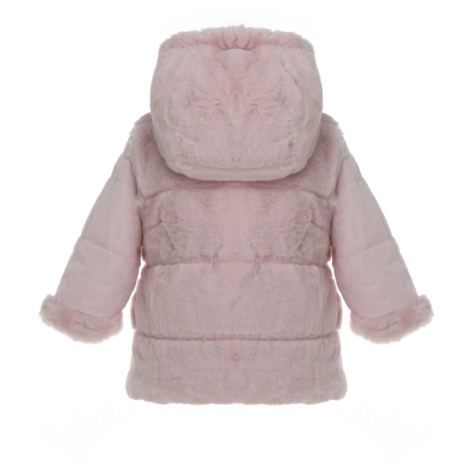 CAPPOTTINO ECO FUR REVERSIBILE BIMBA E NEONATA - annameglio.com abbigliamento moda