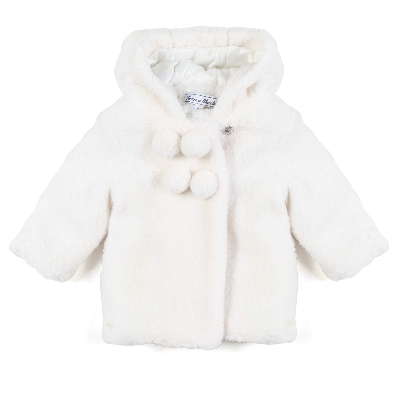 CAPPOTTINO ECOPELLICCIA BIANCO NEONATA - annameglio.com abbigliamento moda