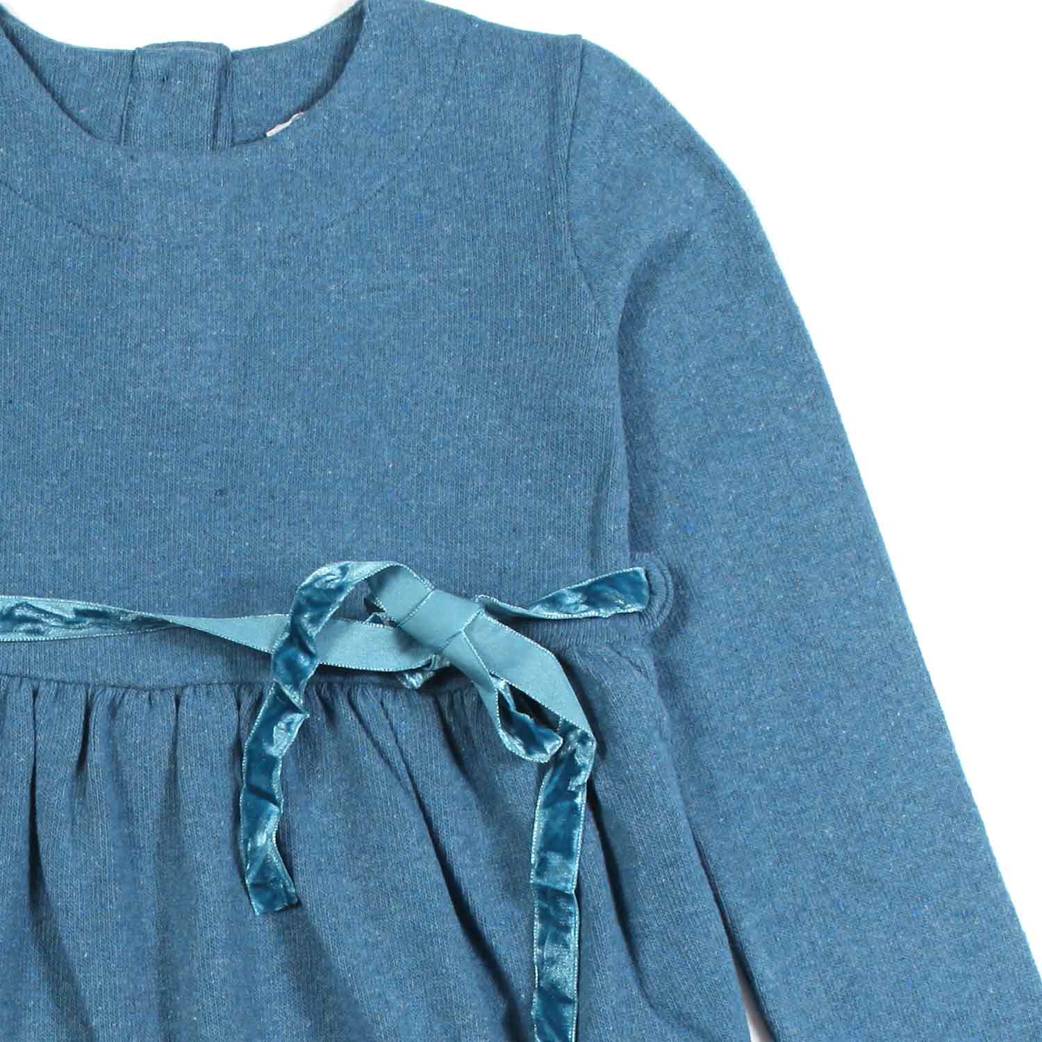 ABITO BLU PETROLIO A BALZE BAMBINA - annameglio.com abbigliamento moda