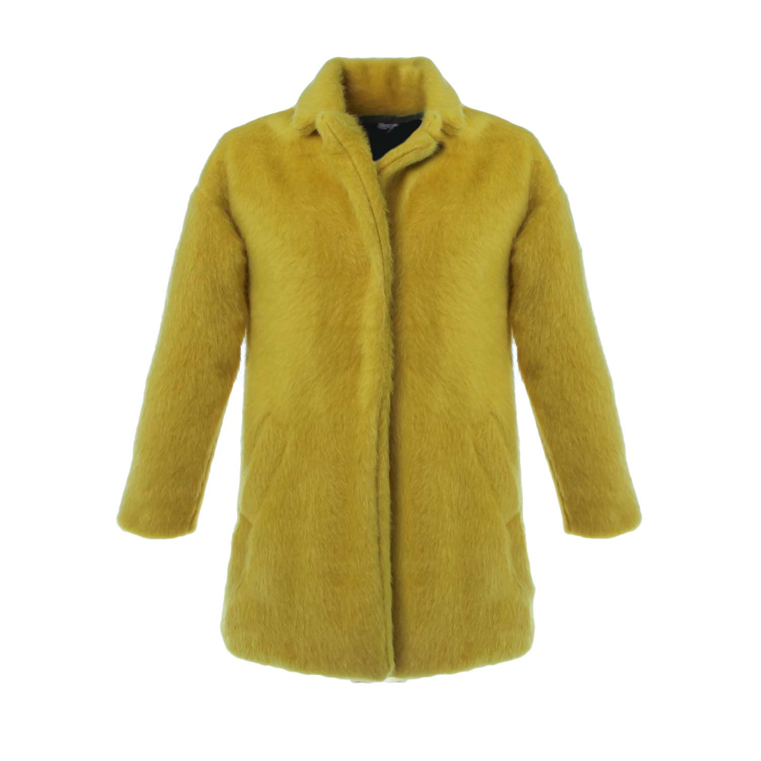 CAPPOTTO AGNELLATO LIME BAMBINA E TEENAGER - annameglio.com abbigliamento moda