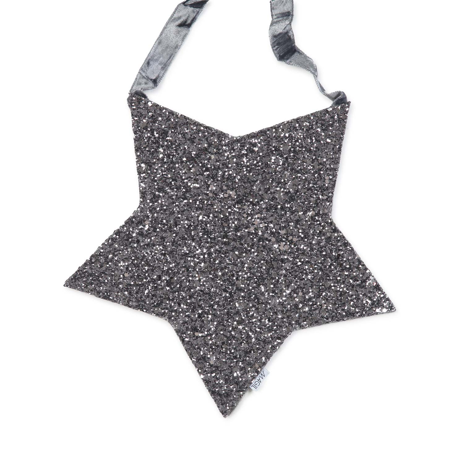 BORSETTA A STELLA ARGENTO GLITTER - annameglio.com abbigliamento moda