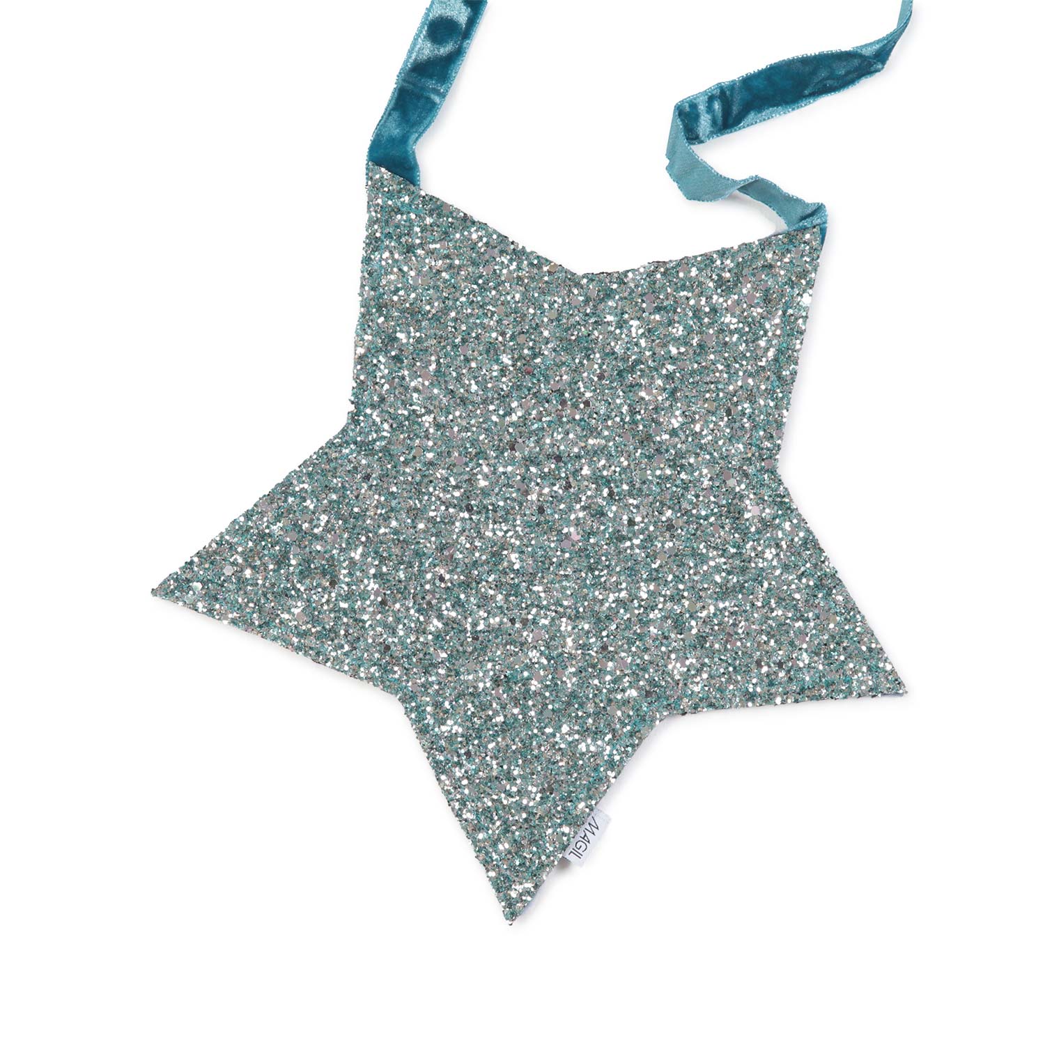 BORSETTA A STELLA ARGENTO GLITTER E OTTANIO - annameglio.com abbigliamento moda