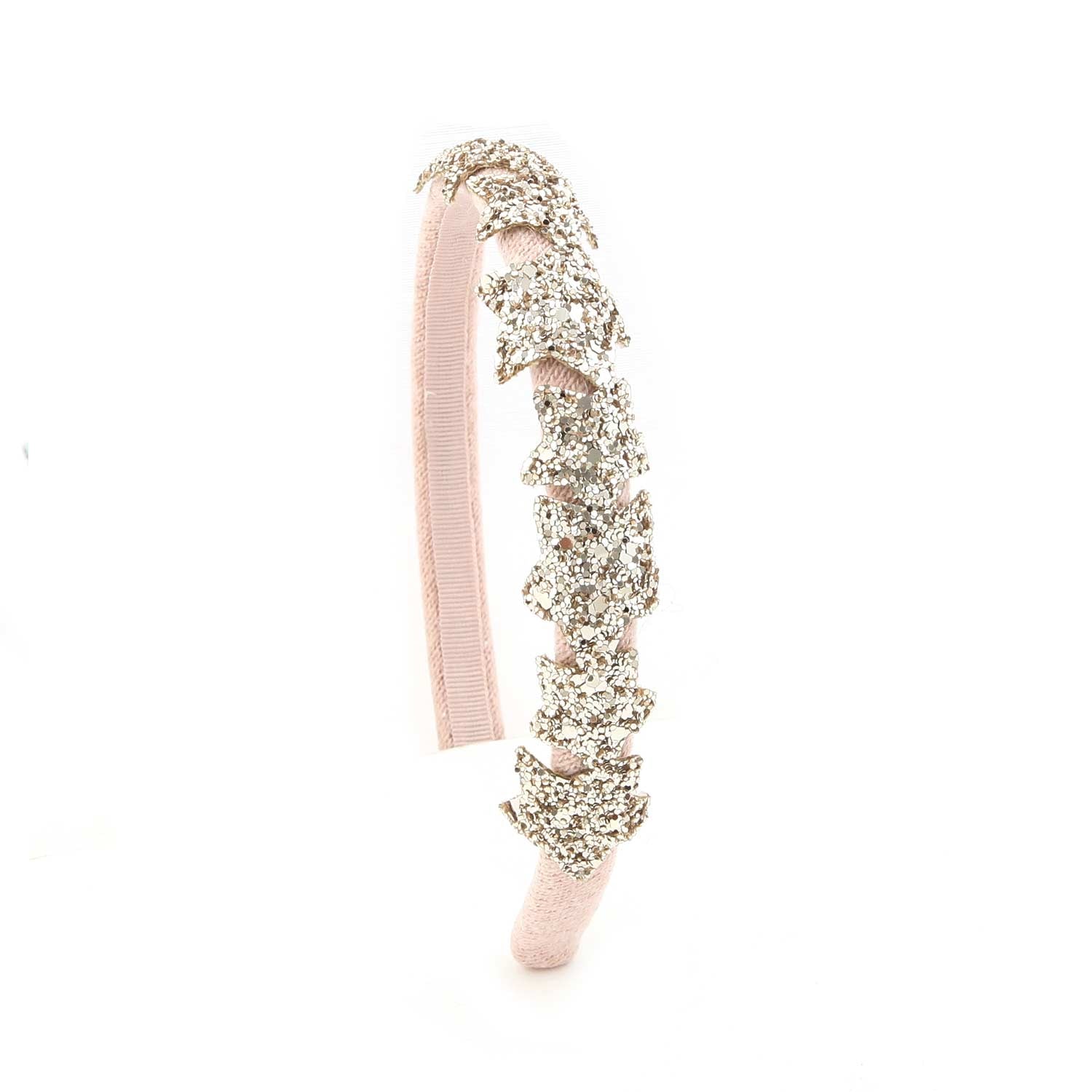 CERCHIETTO ROSA CHIARO CON STELLE STRASS PLATINO - annameglio.com abbigliamento moda