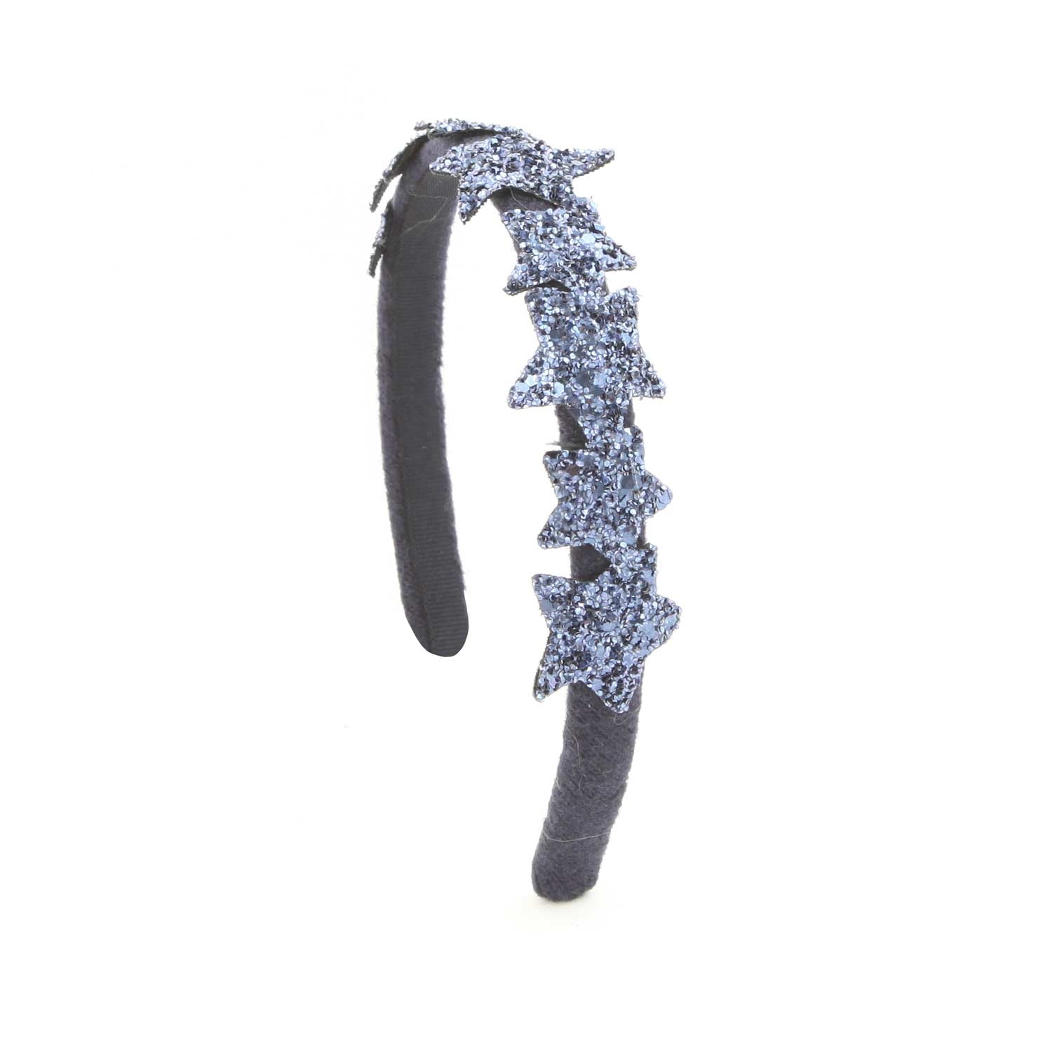 CERCHIETTO GRIGIO CON STELLE STRASS BLU - annameglio.com abbigliamento moda