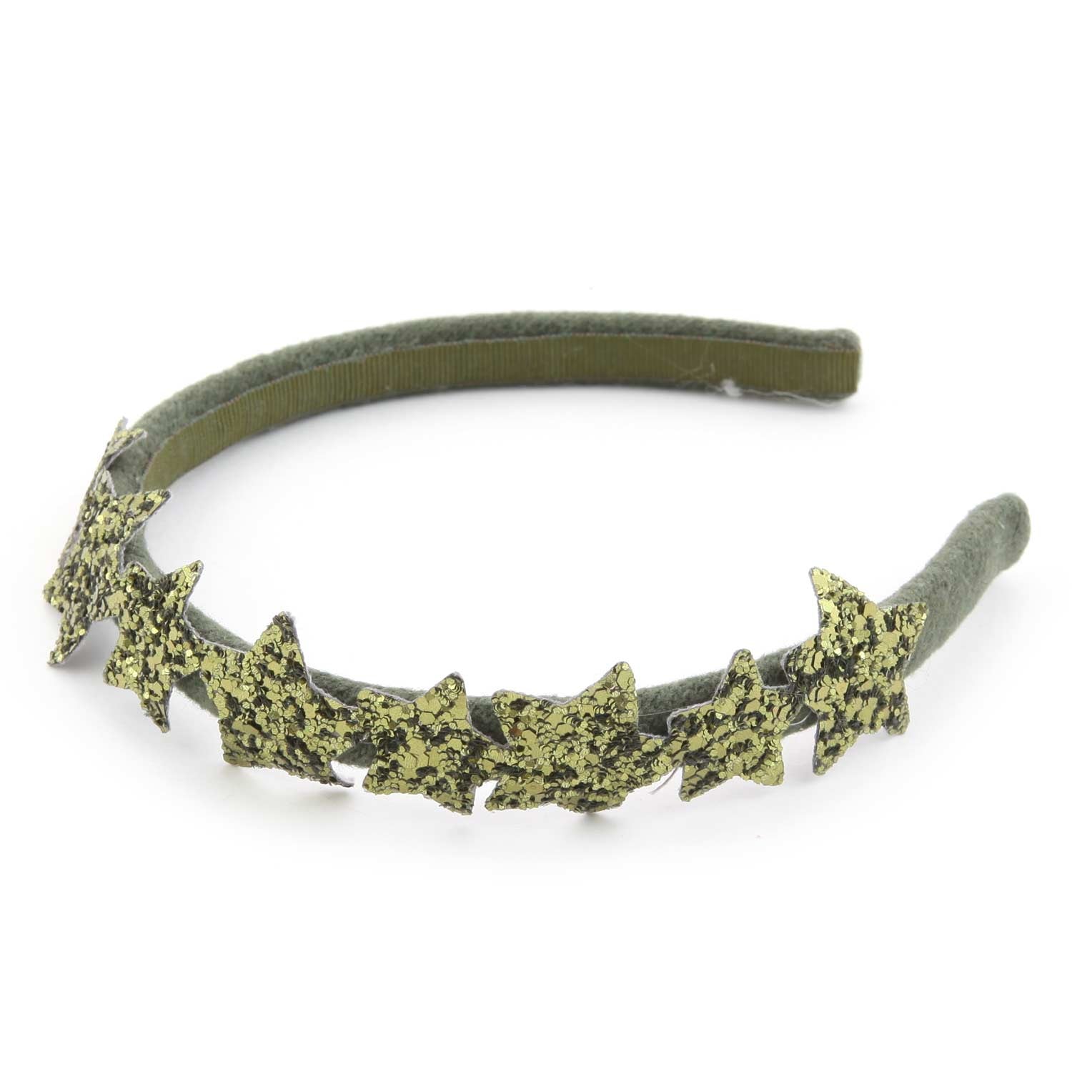 CERCHIETTO VERDE CON STELLE STRASS ORO - annameglio.com abbigliamento moda