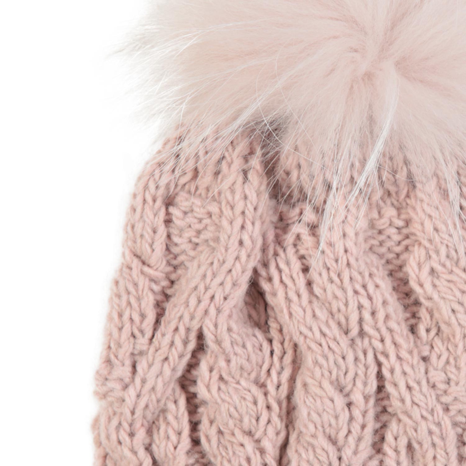 CAPPELLO ROSA ANTICO CON MAXI POMPON BAMBINA - annameglio.com abbigliamento moda