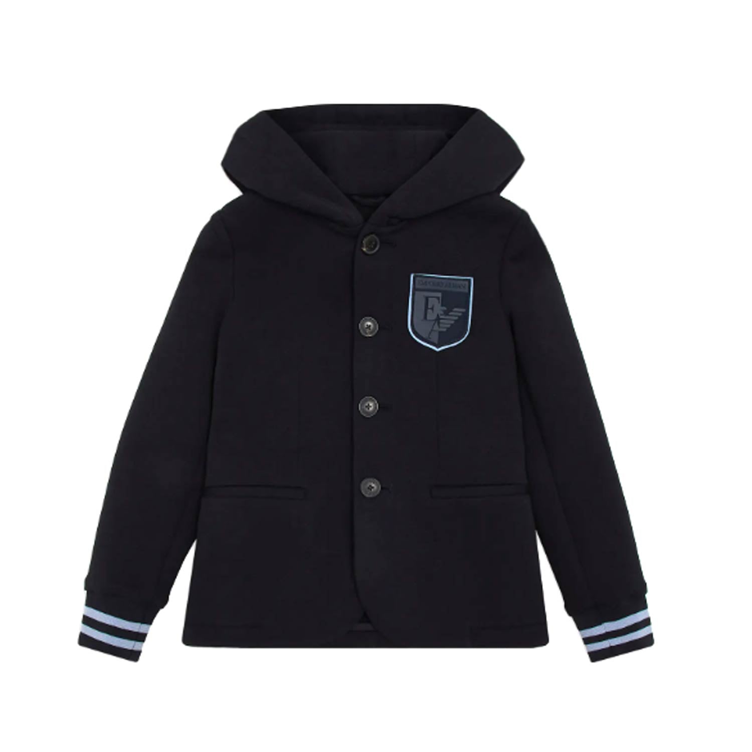 GIACCA DI FELPA BLU NAVY CON CAPPUCCIO - annameglio.com abbigliamento moda