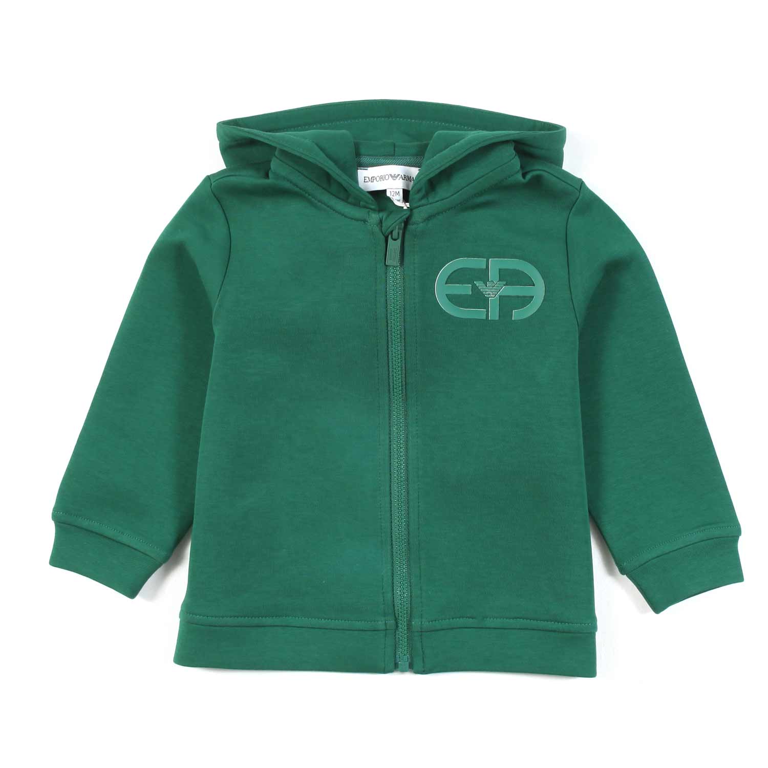 FELPA HOODIE VERDE BRILLANTE BIMBO E BIMBA - annameglio.com abbigliamento moda