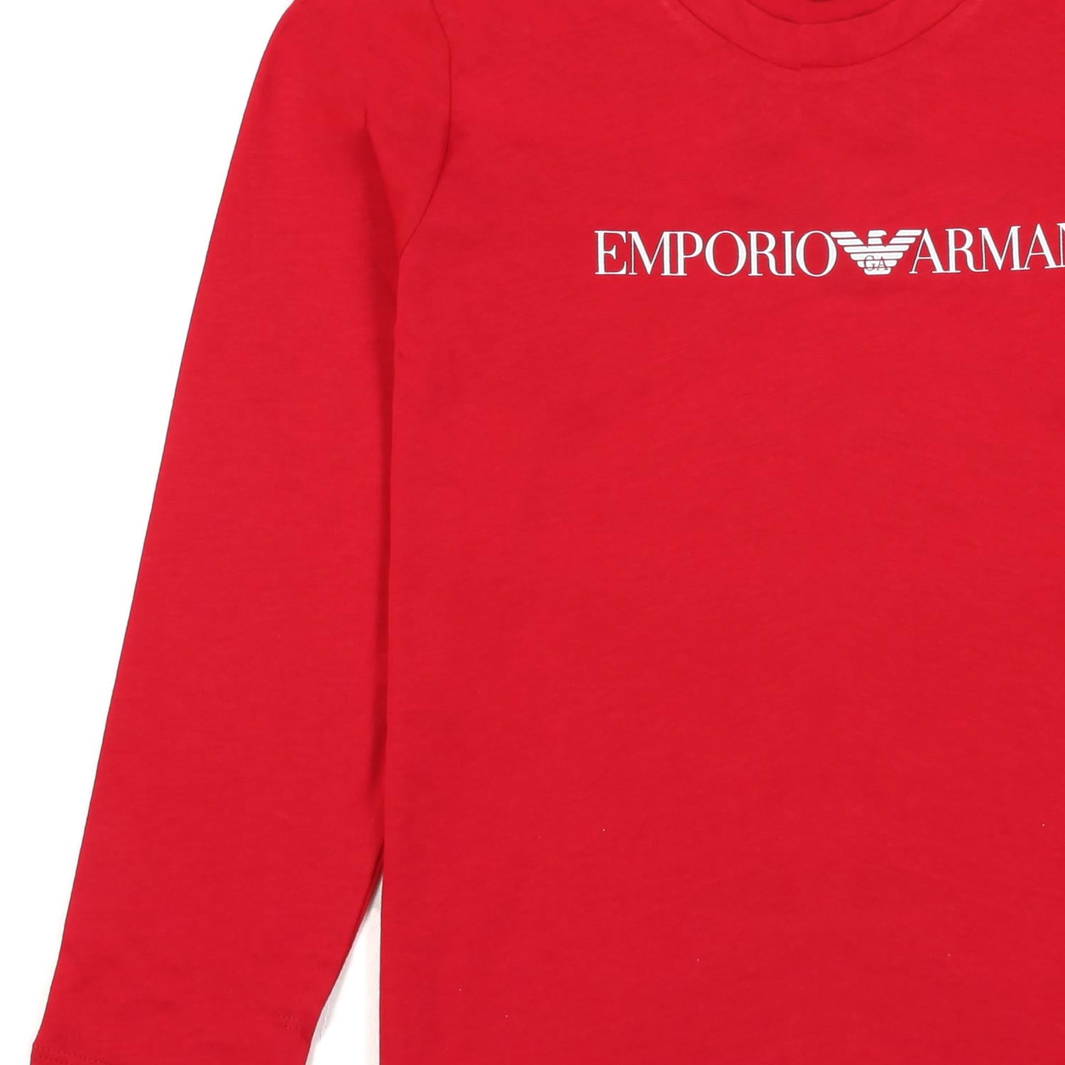 T-SHIRT MANICA LUNGA ROSSA CON LOGO GA BIANCO - annameglio.com abbigliamento moda