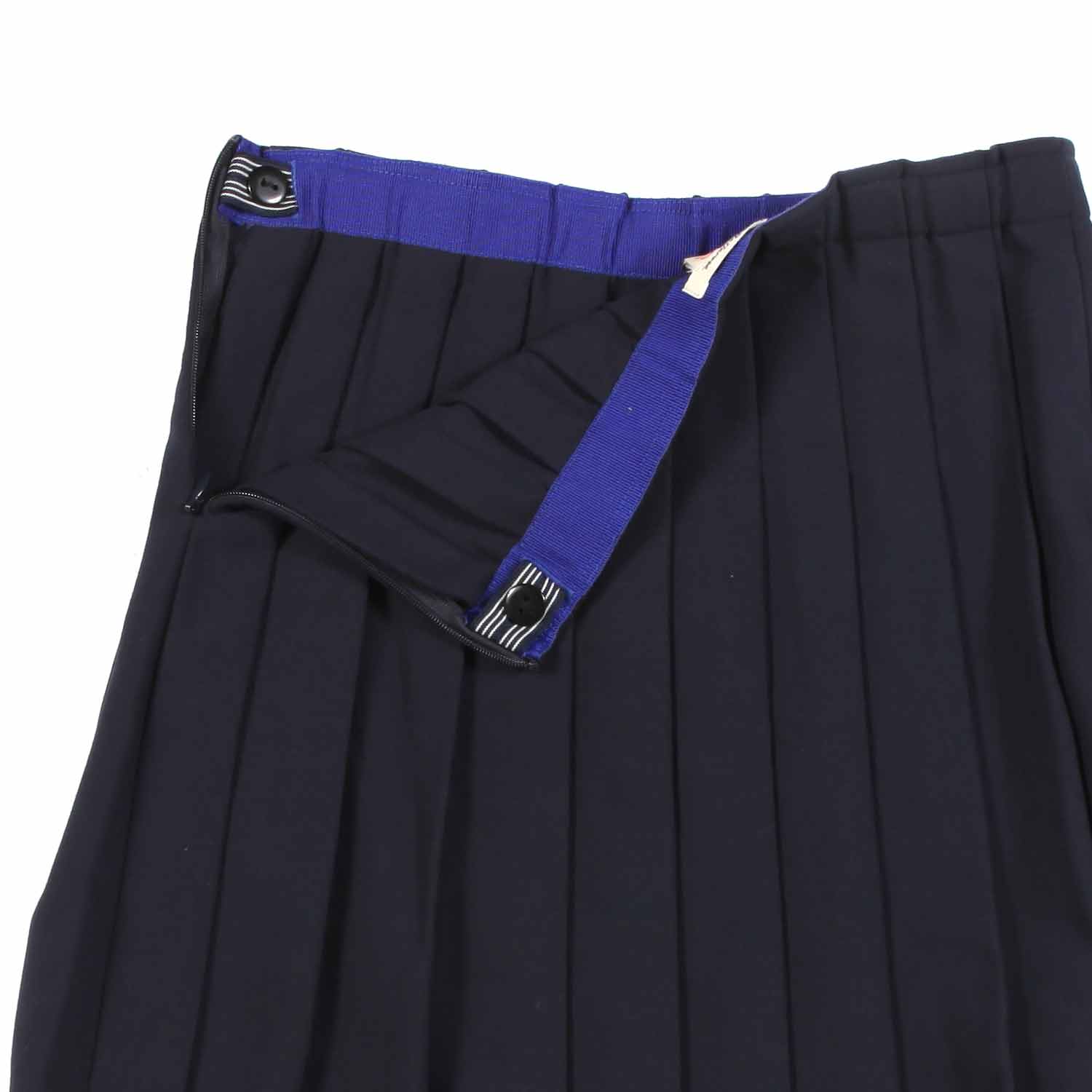 MINIGONNA PLISSETTATA ASRA BLU NAVY - annameglio.com abbigliamento moda