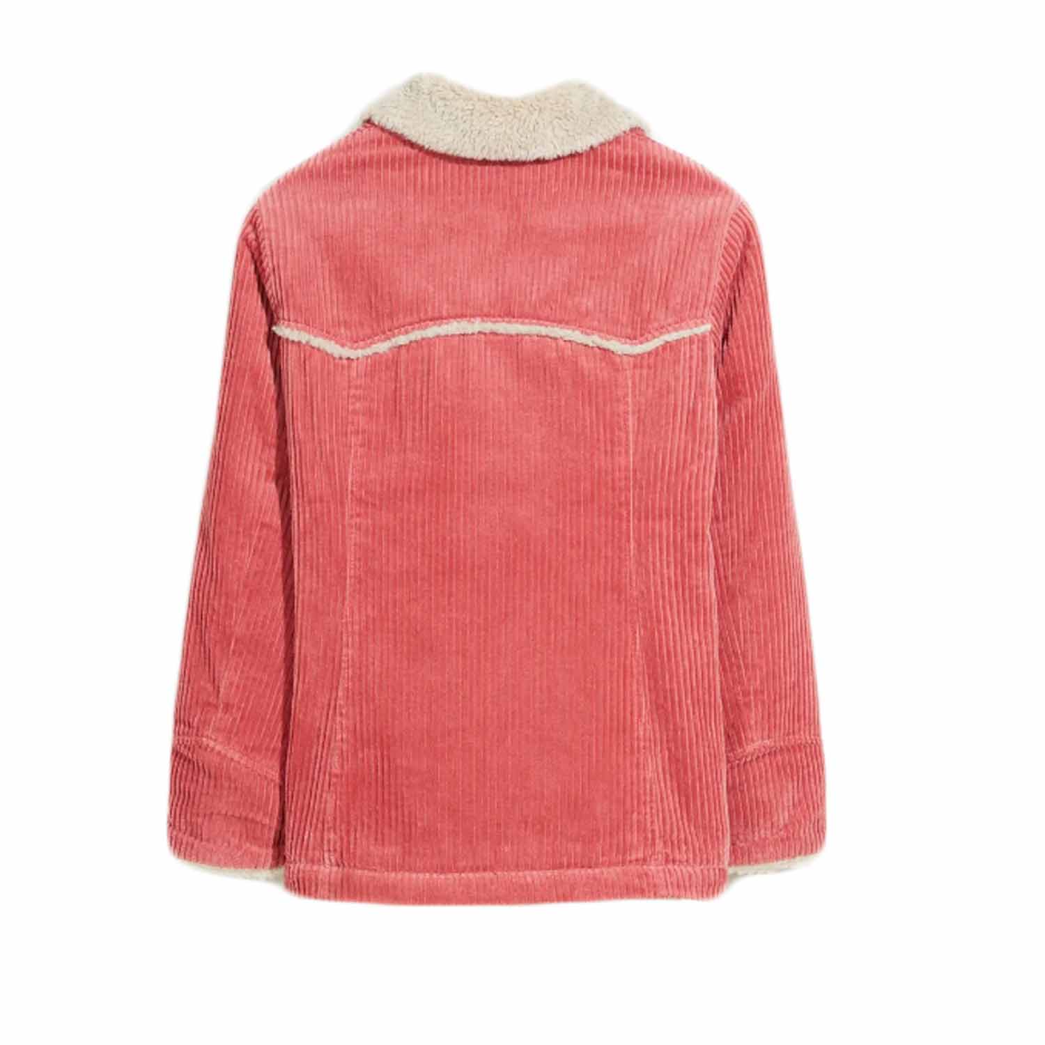 GIACCA SOFTY ROSA E BEIGE IN VELLUTO E TEDDY - annameglio.com abbigliamento moda